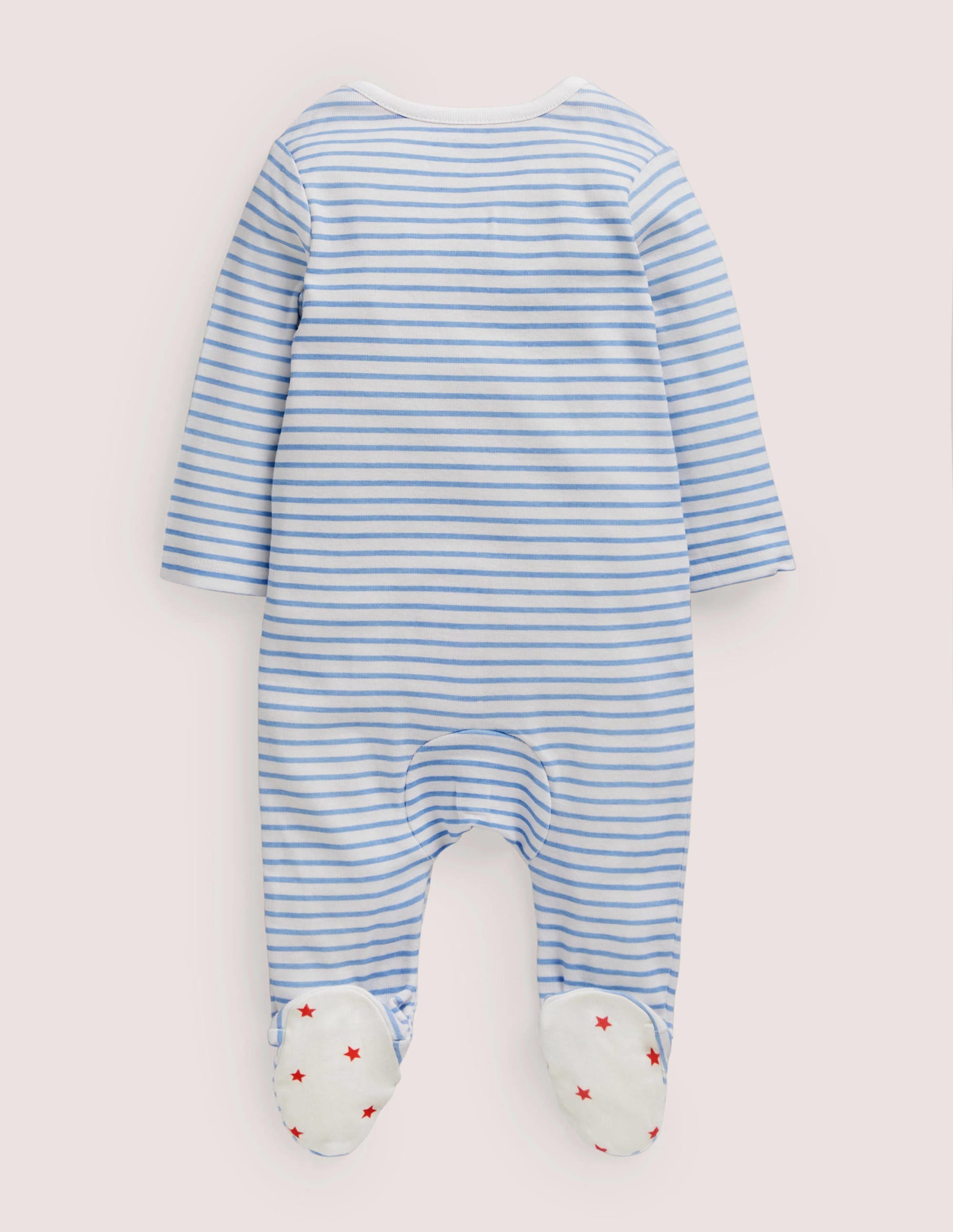 Sibling Brother Sleepsuit-Ivory/Dusty Blue - Image 2