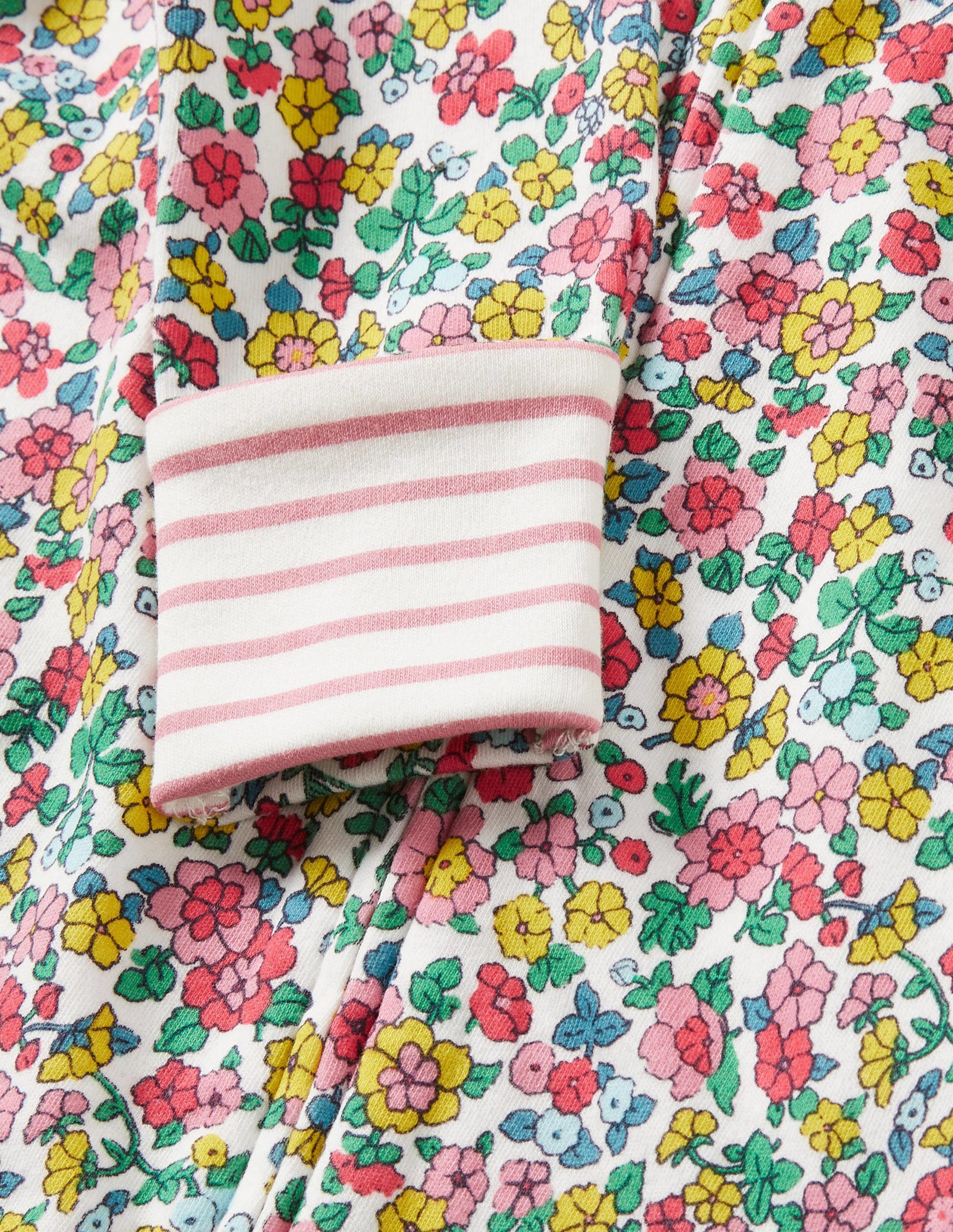 Zip Sleepsuit-Multi Vintage Flowerbed-3