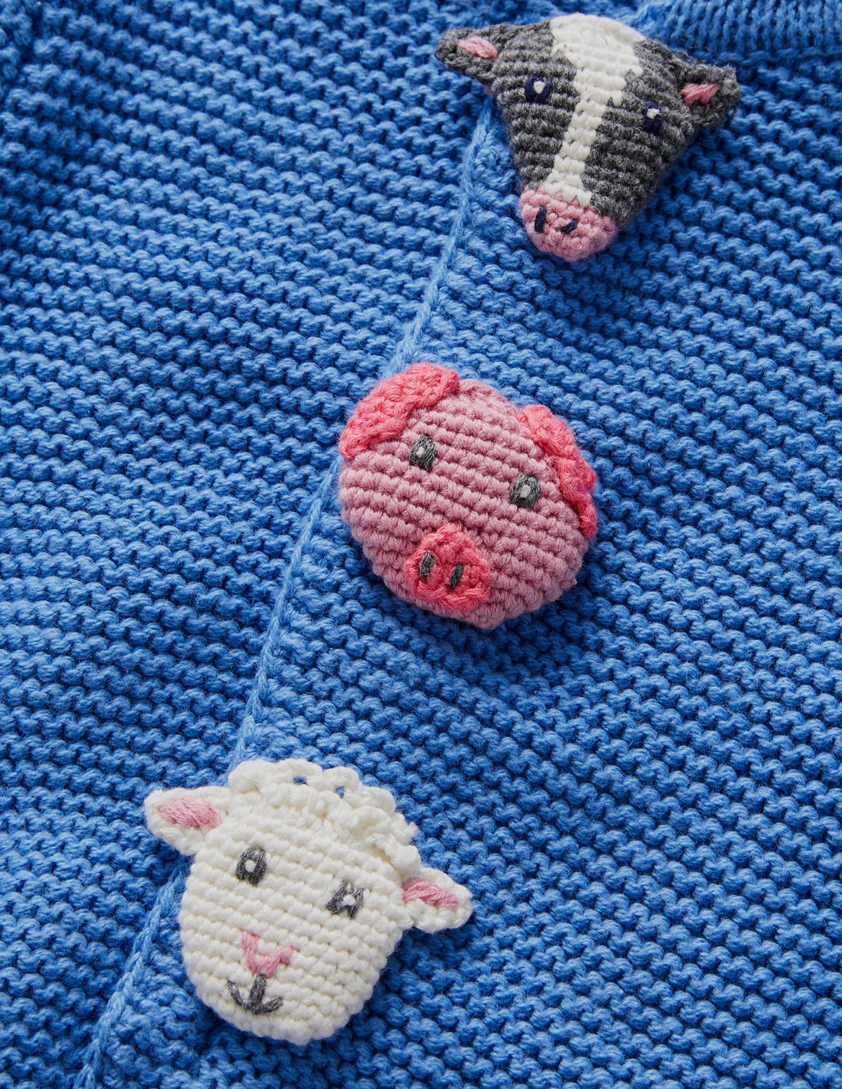 Blue Farm Animal Knitted Cardigan-Elizabethan Blue Farm Animal - Image 3