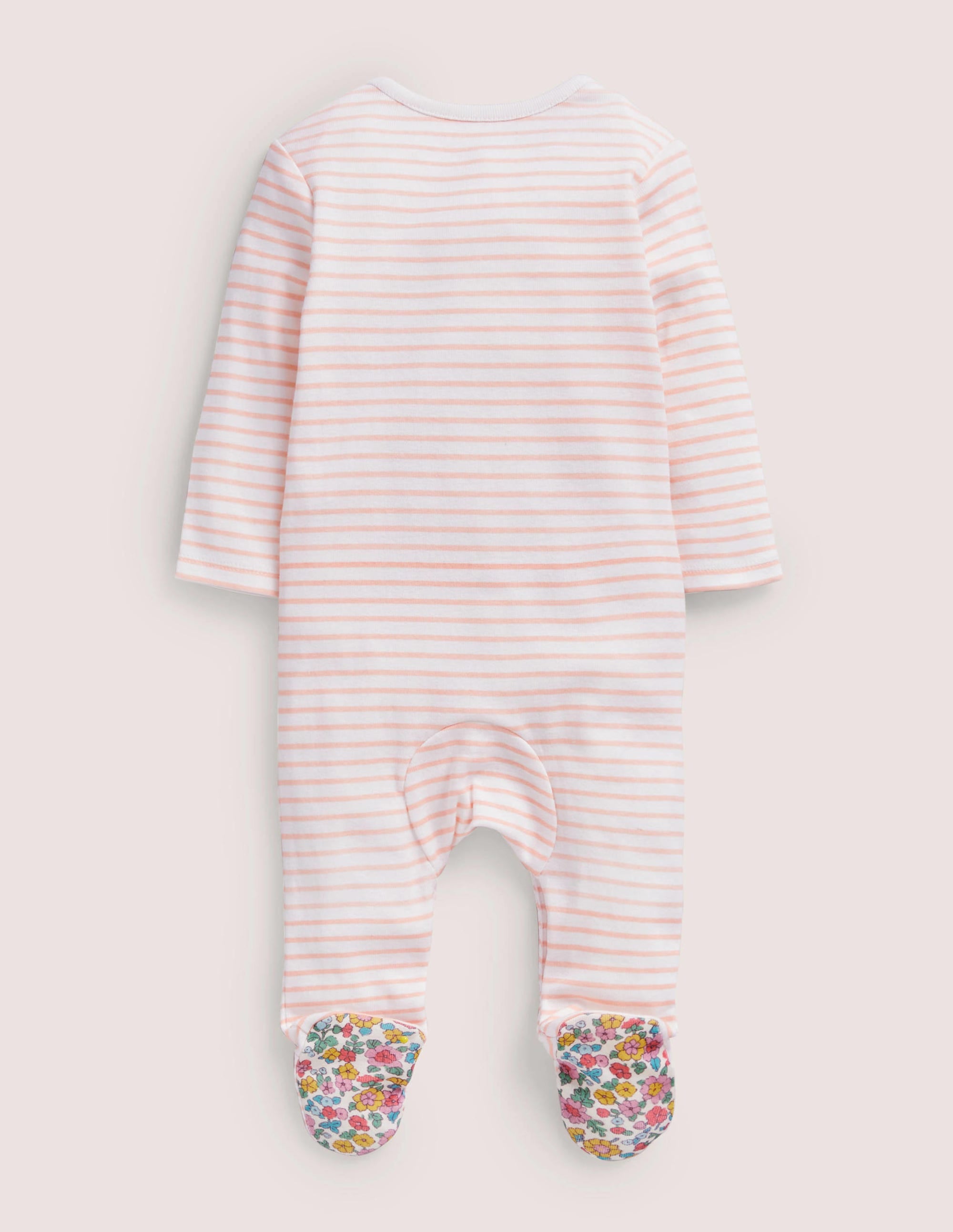Sibling Sister Sleepsuit-Ivory/Provence Dusty Pink - Image 2
