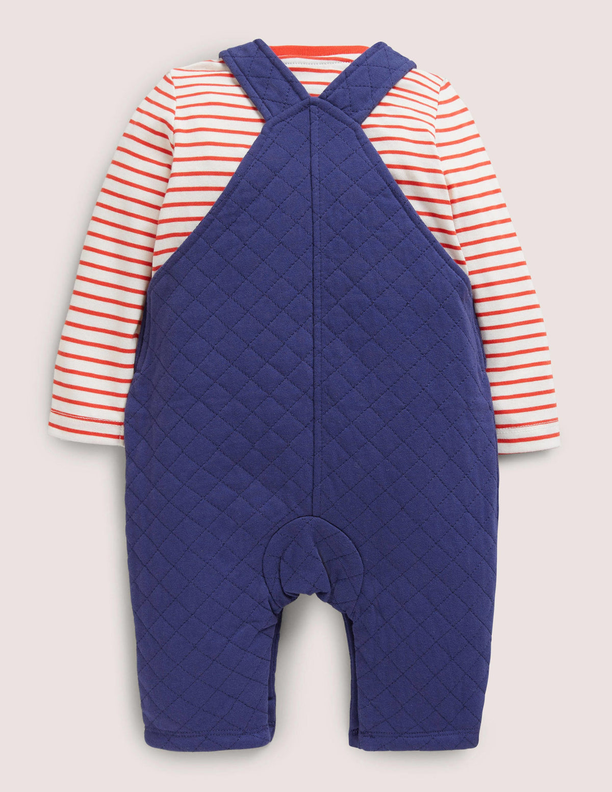 Quilted Dungaree Set-Starboard Blue Tractor - Image 2