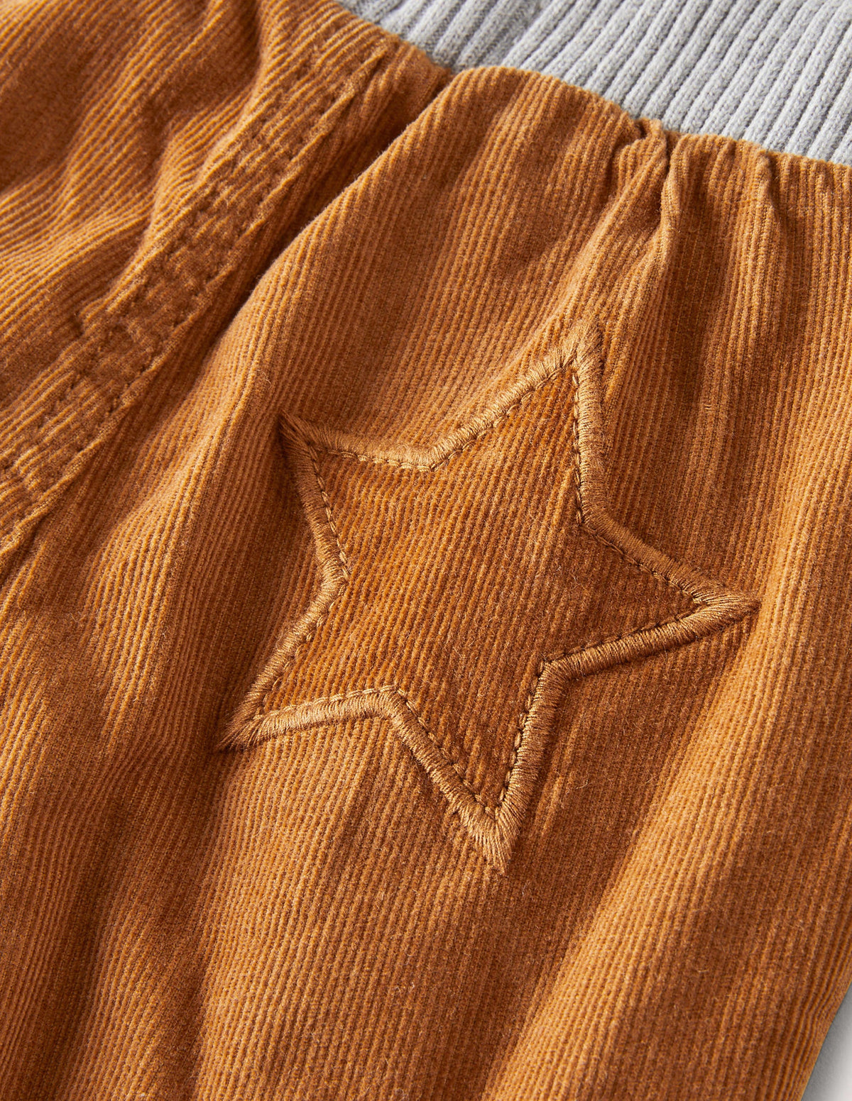 Jersey-lined Cord Trousers-Butterscotch Brown-3