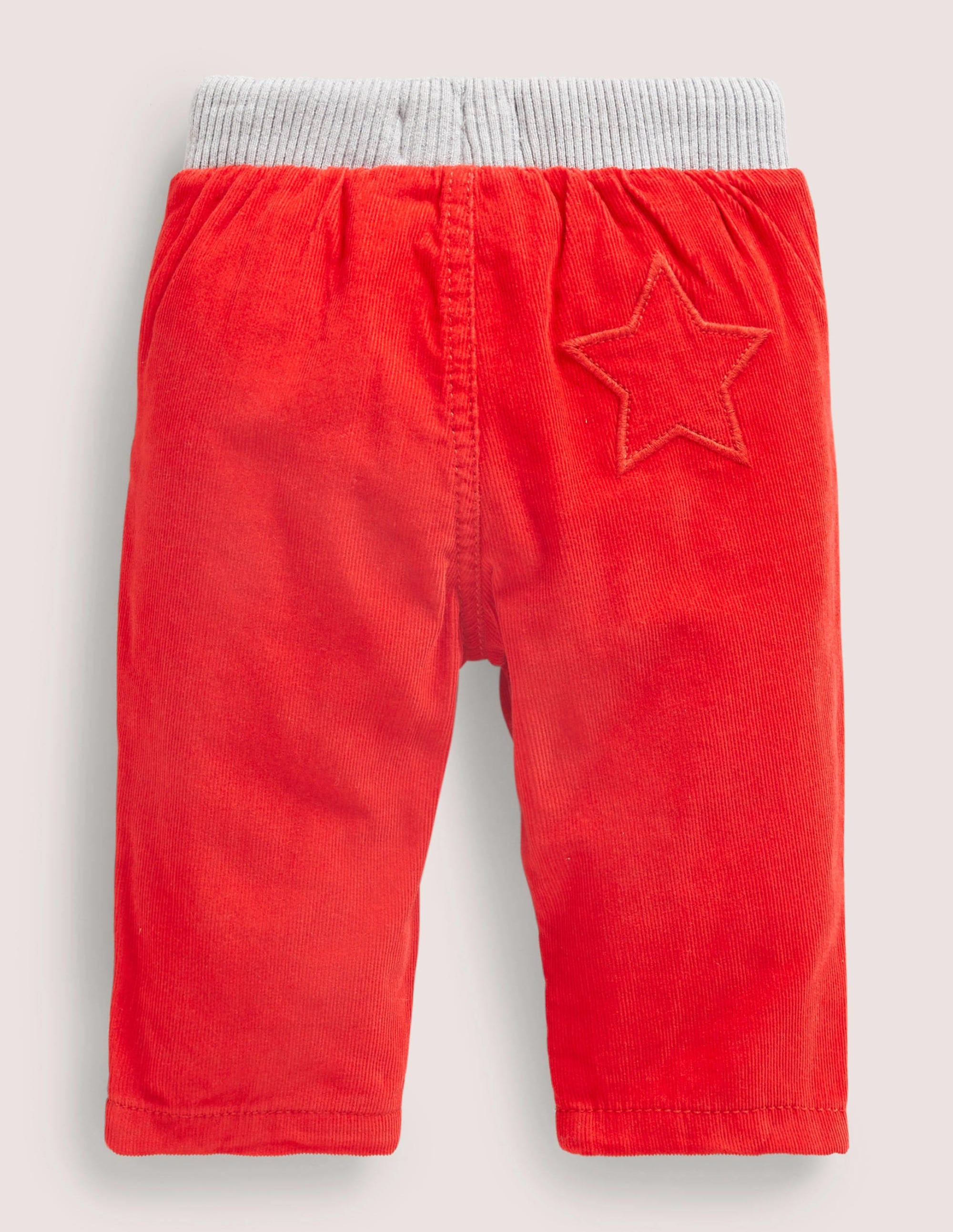 Jersey-lined Cord Trousers-Fire Red - Image 2