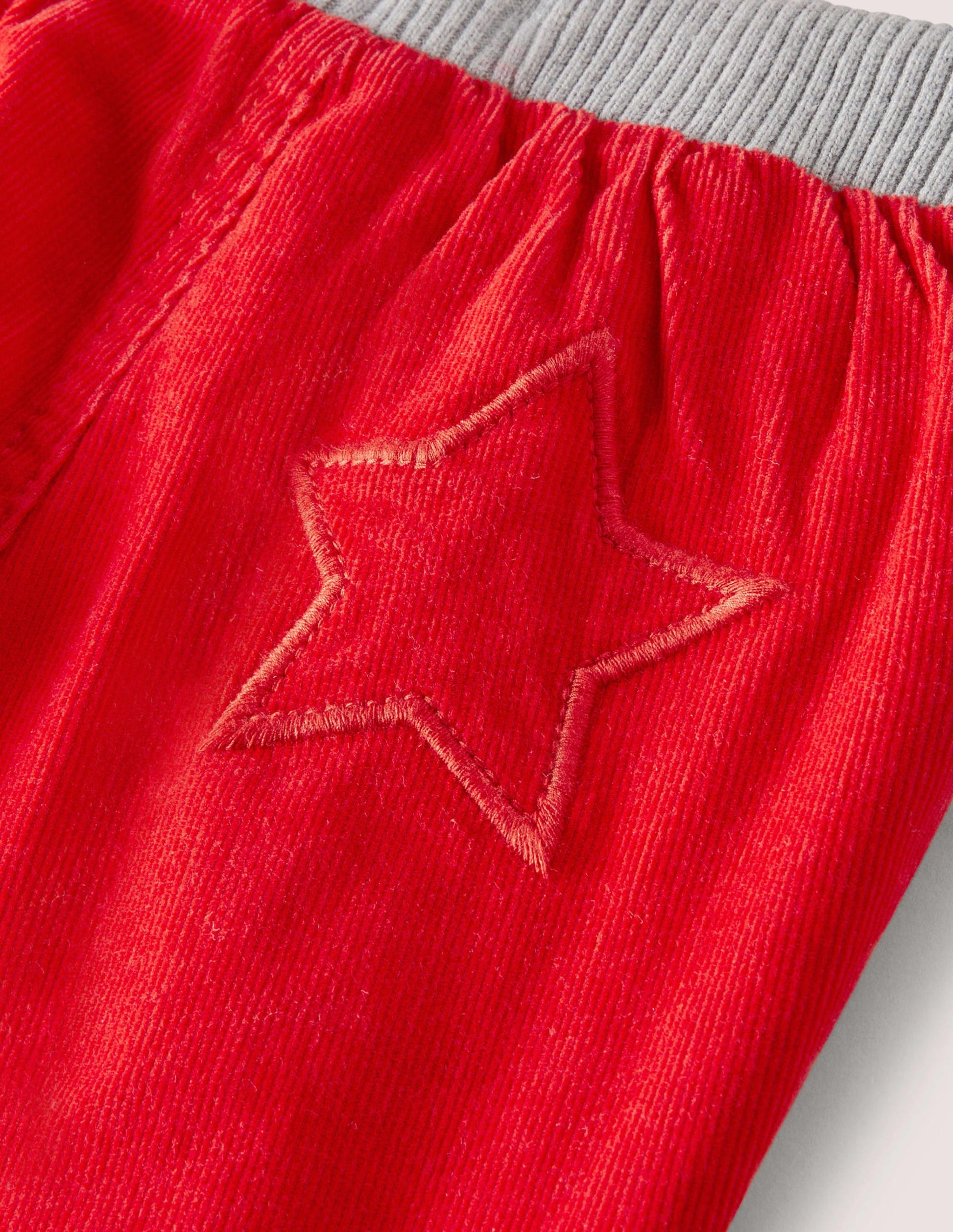 Jersey-lined Cord Trousers-Fire Red-3