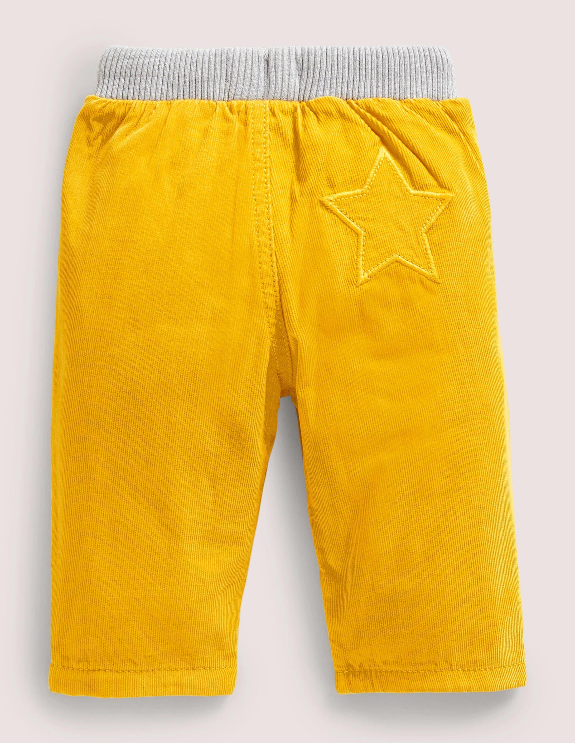 Jersey-lined Cord Trousers-Honeycomb Yellow - Image 2
