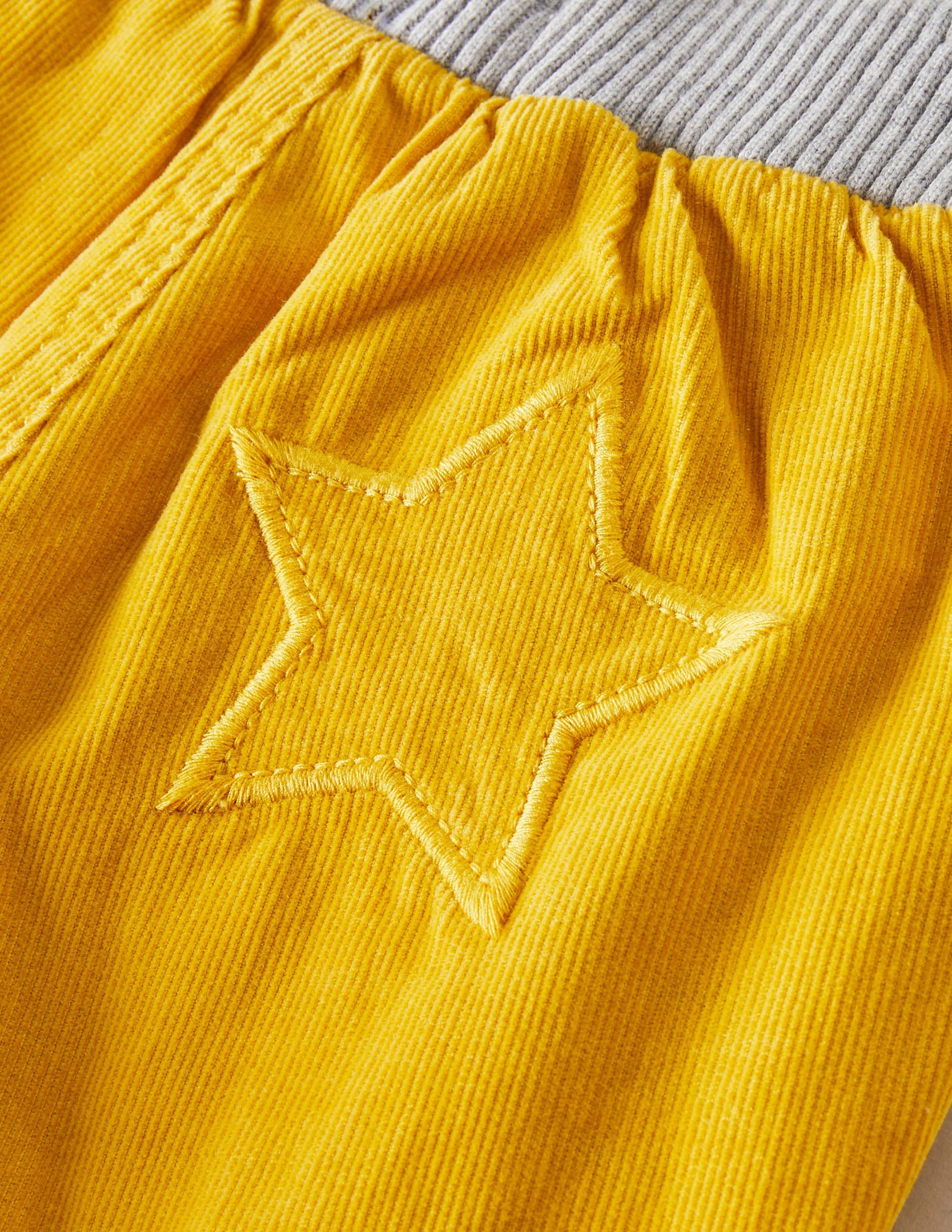 Jersey-lined Cord Trousers-Honeycomb Yellow - Image 3