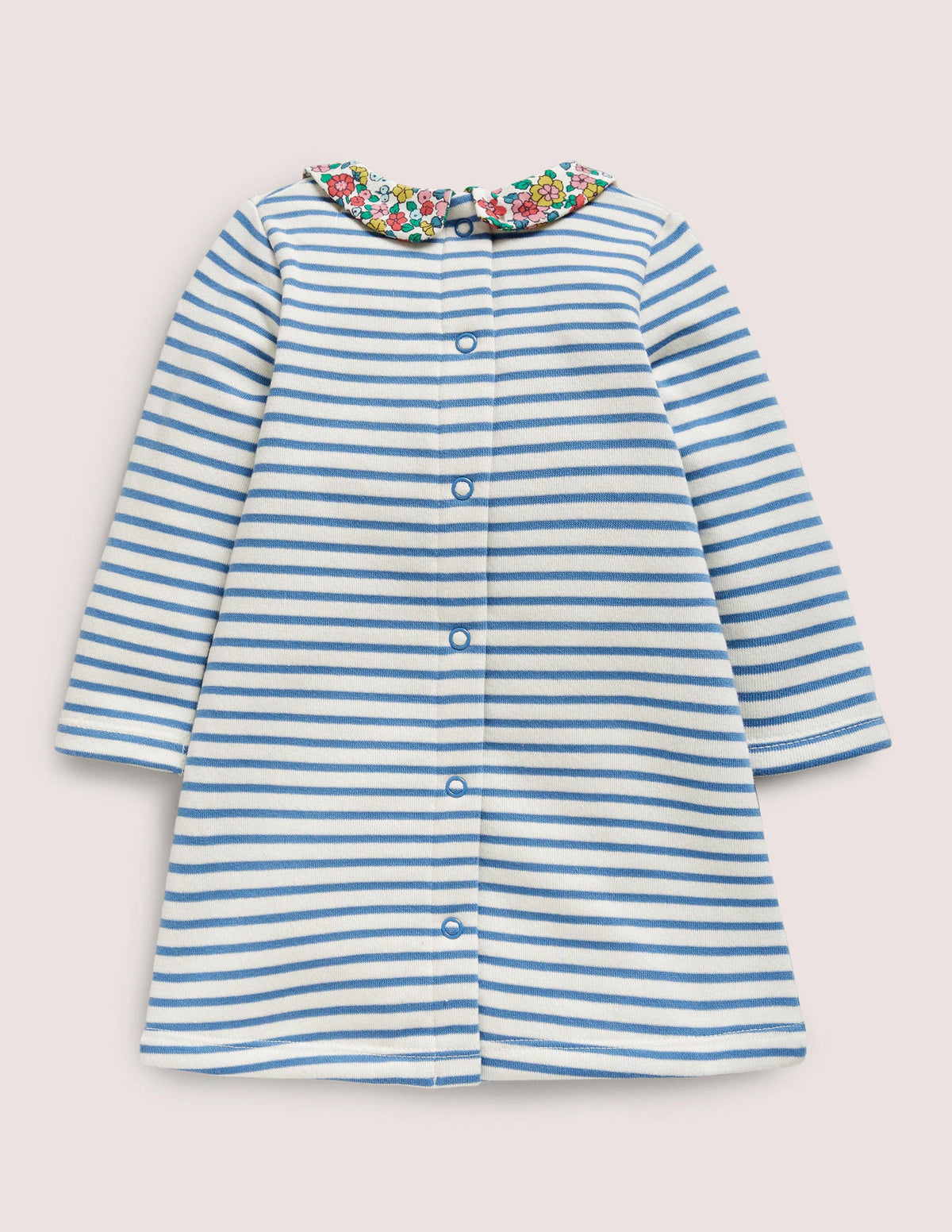 Appliqué Sweatshirt Dress-Ivory/Elizabethan Blue Dog - Image 2