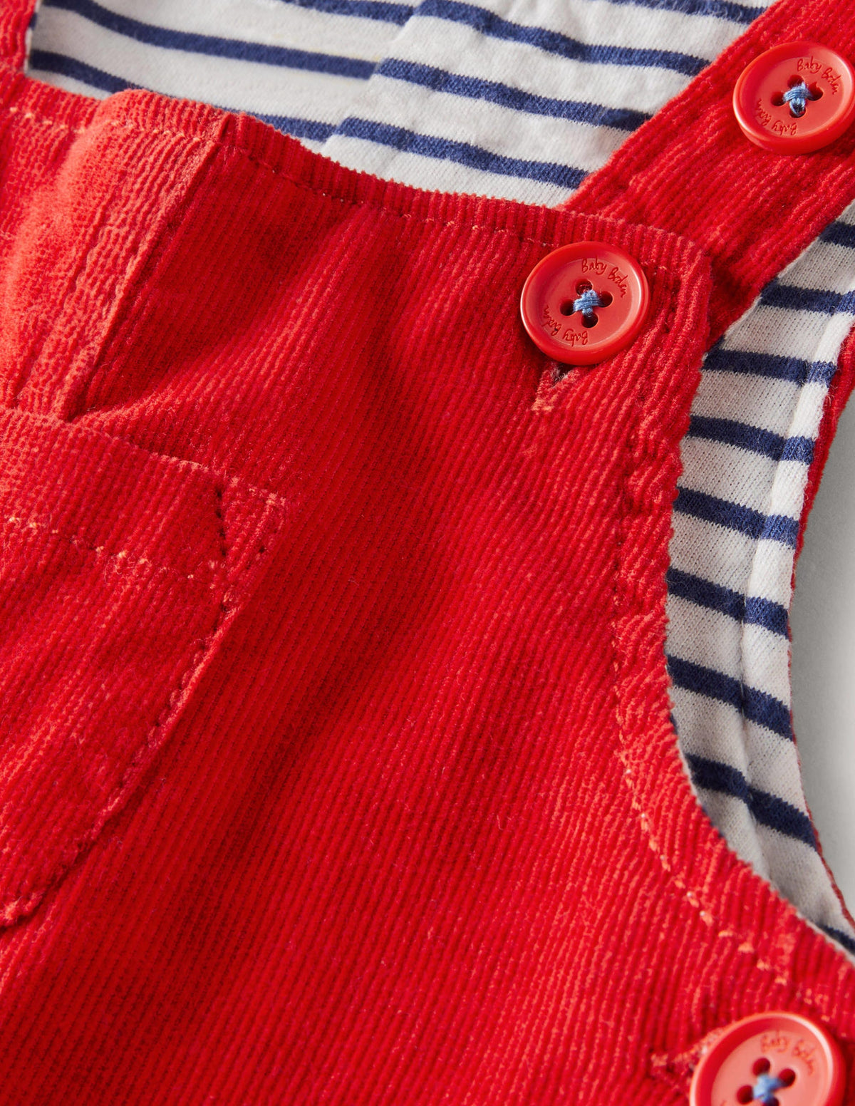 Woven Dungarees-Fire Red - Image 3
