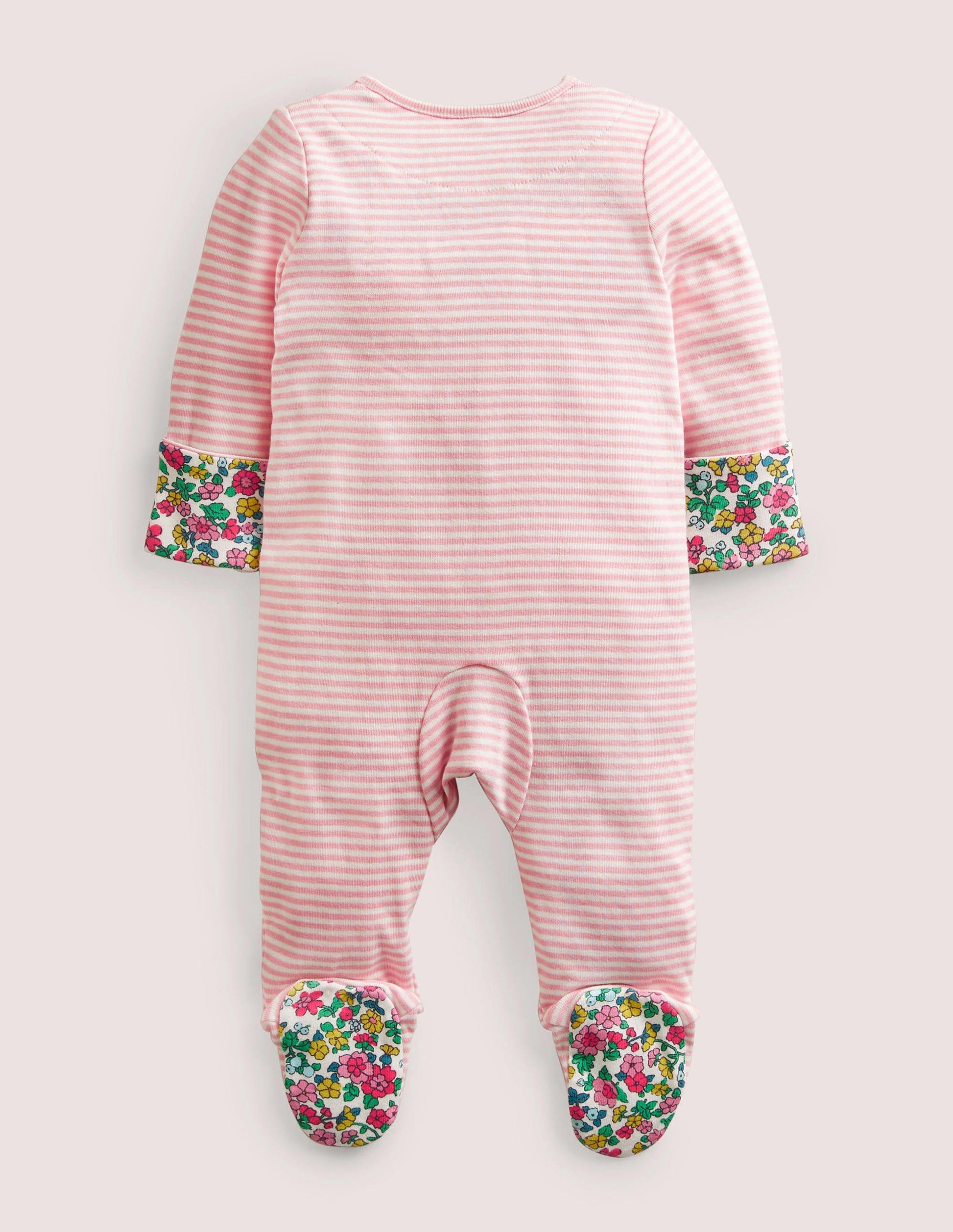 Girls Zip Sleepsuit-Ivory Hen House-2