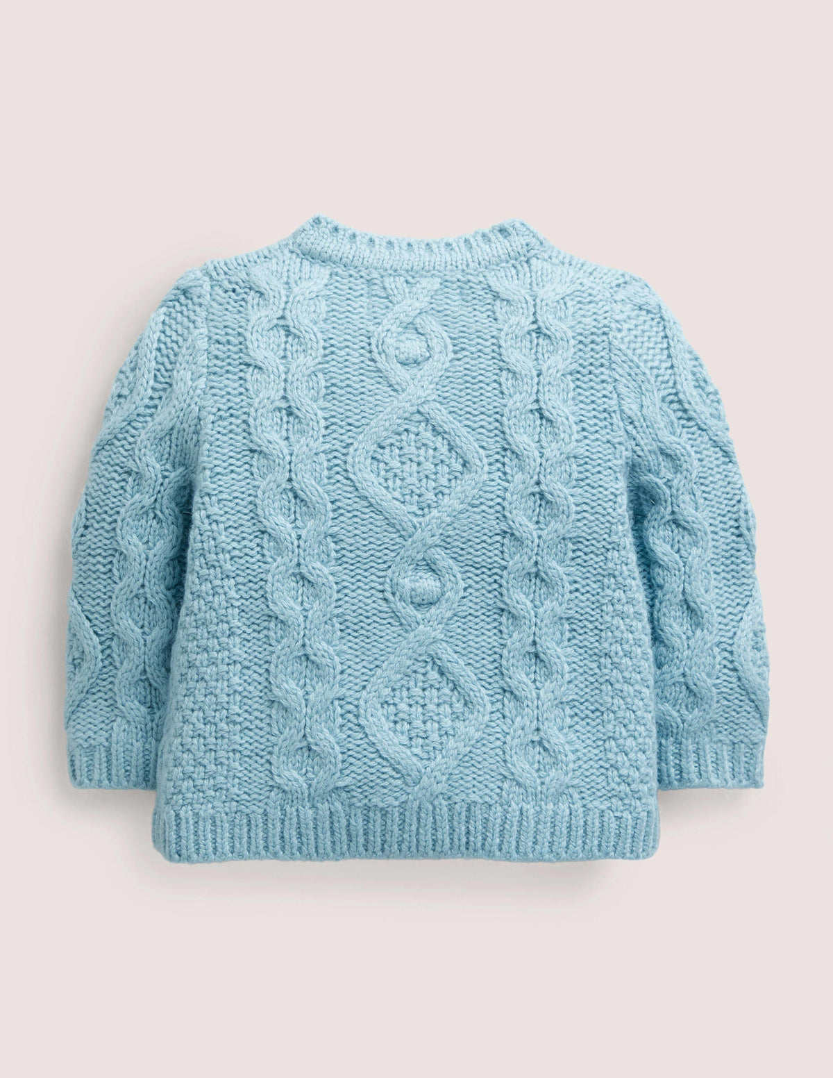 Cable Cardigan-Aqua Blue Floral - Image 2