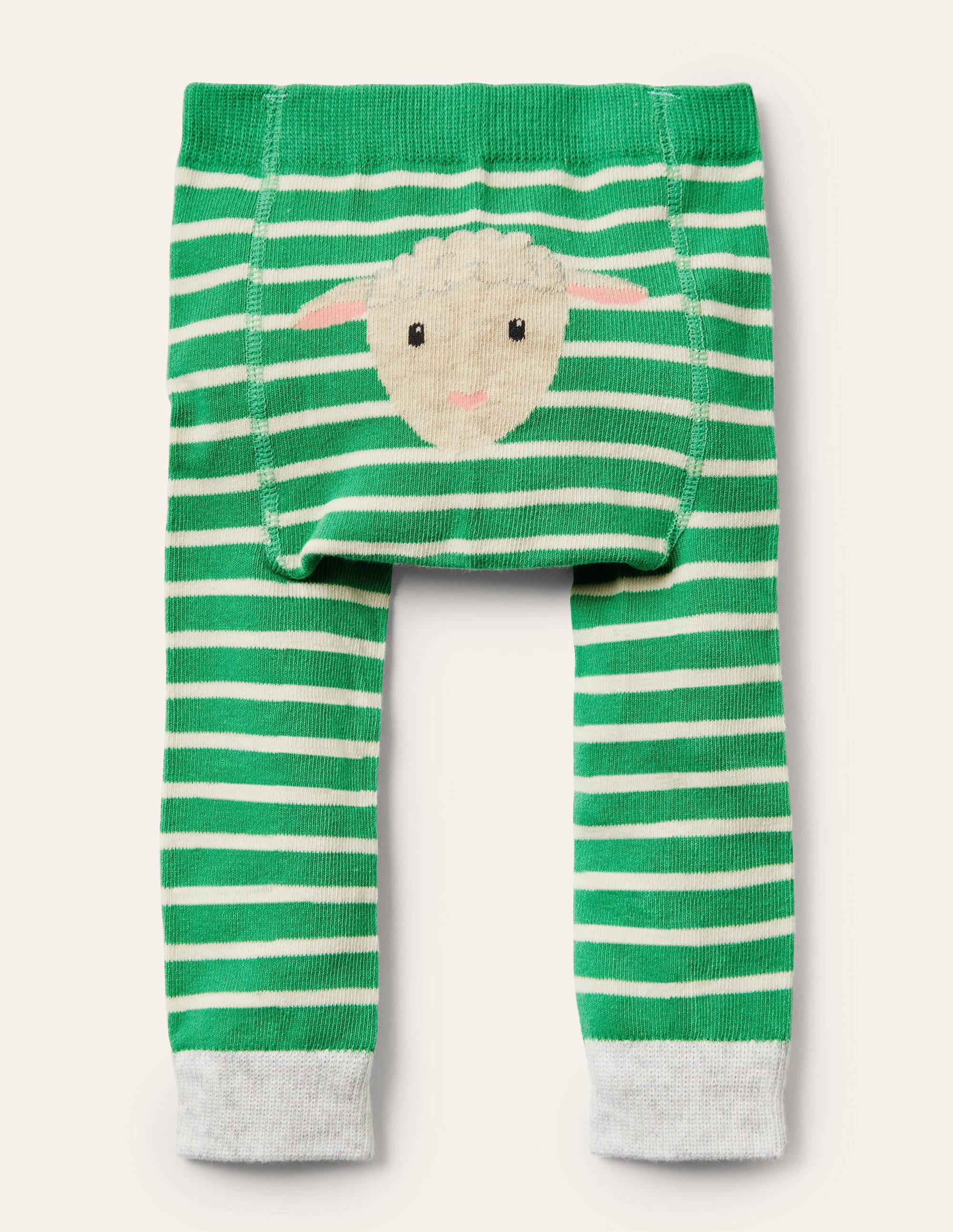 Knitted Leggings-Green Sheep - Image 1