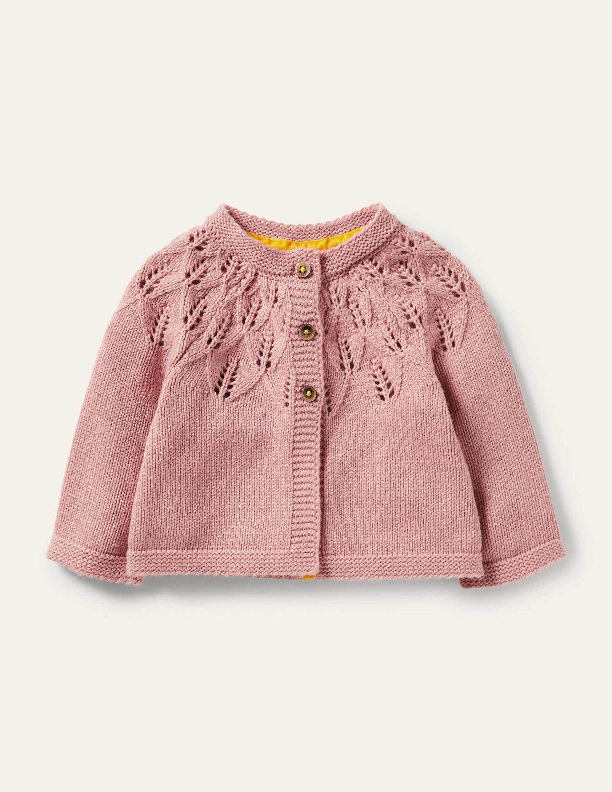 Everyday Textured Cardigan-Almond Pink-1