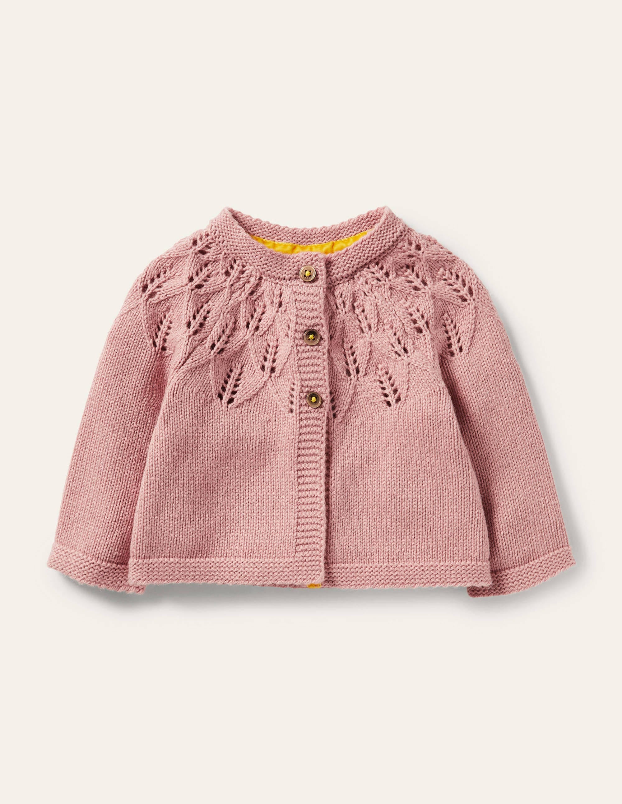 Everyday Textured Cardigan-Almond Pink - Image 1