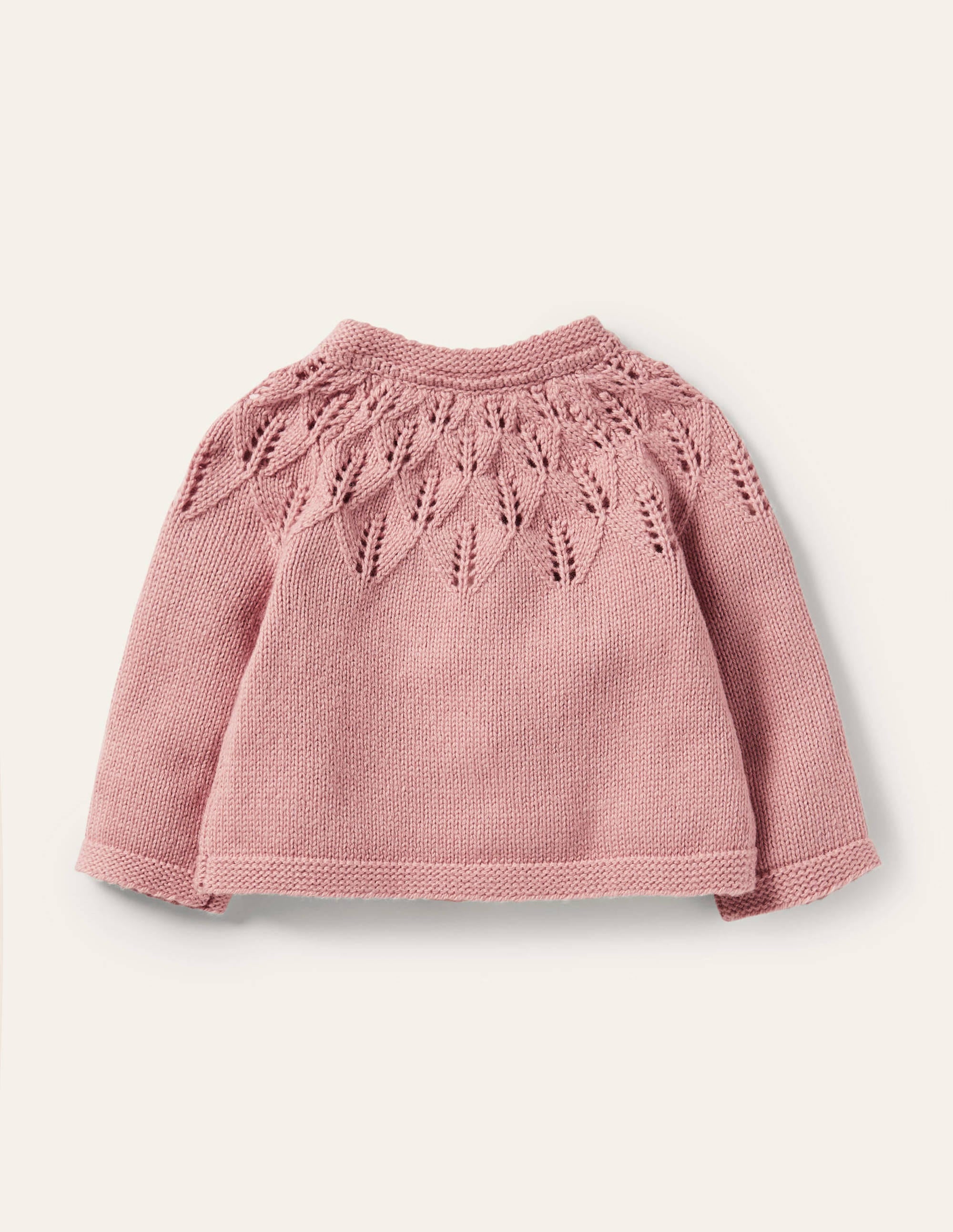 Everyday Textured Cardigan-Almond Pink - Image 2