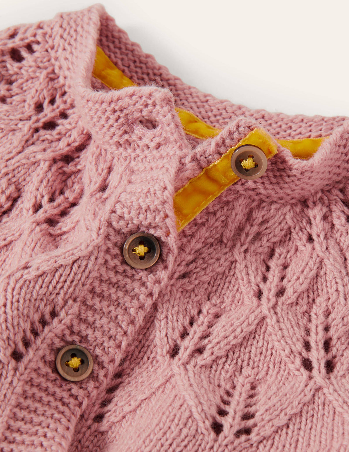 Everyday Textured Cardigan-Almond Pink - Image 3