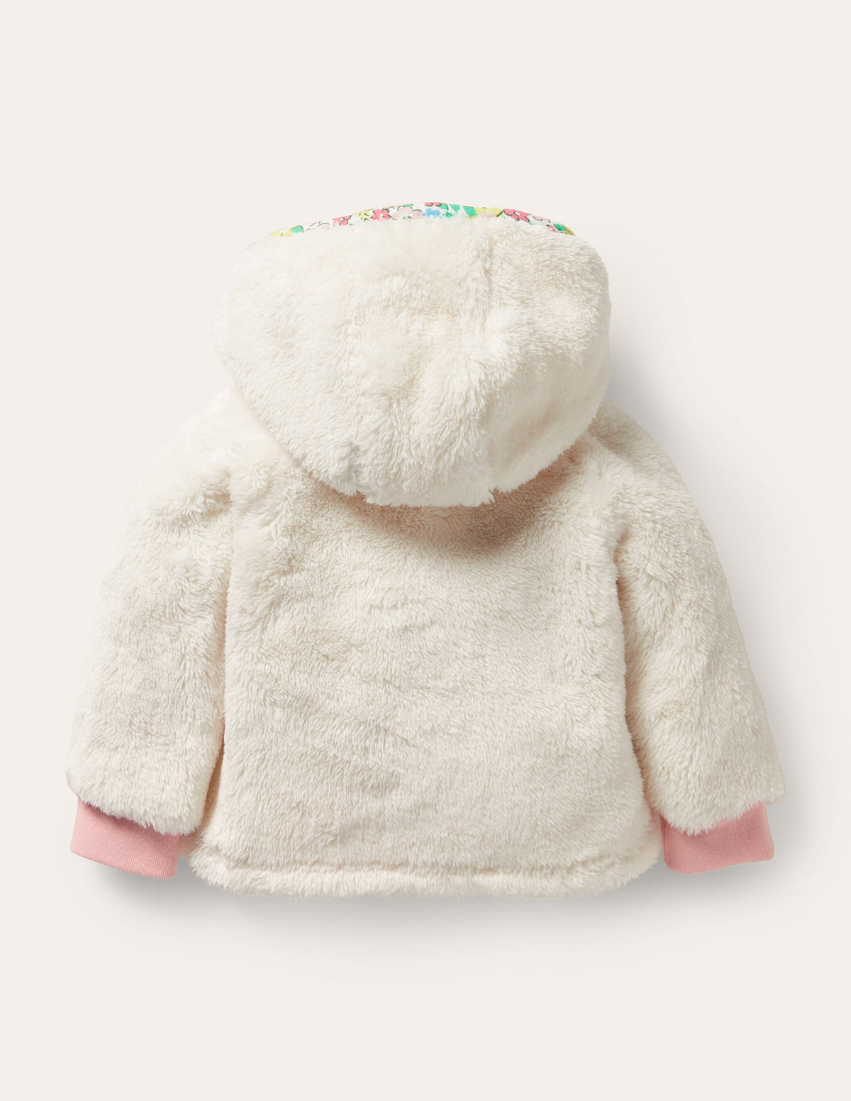 Heart Pocket Teddy Jacket-Oatmeal - Image 2