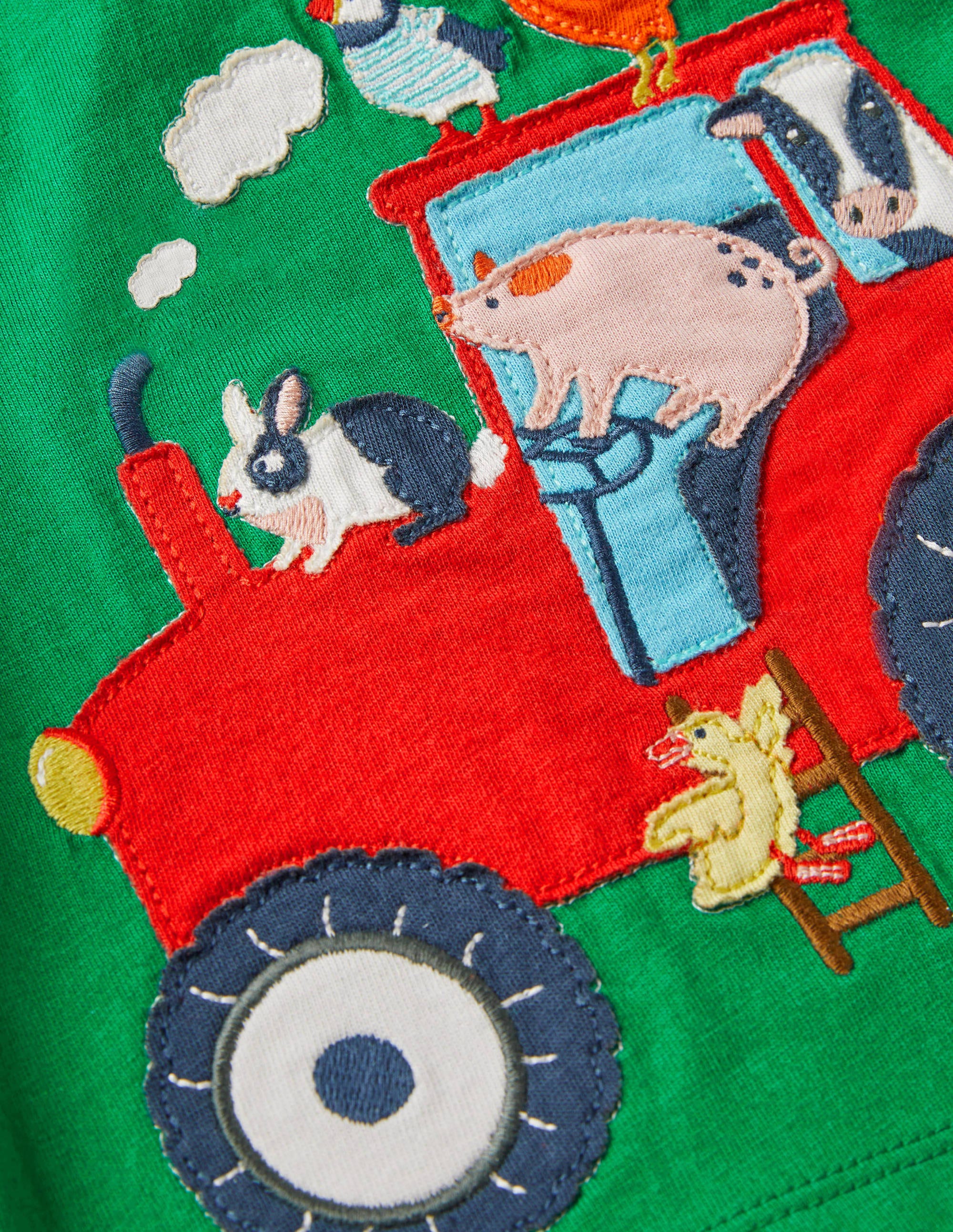 Big Appliqué T-shirt-Green Pepper Tractor - Image 3