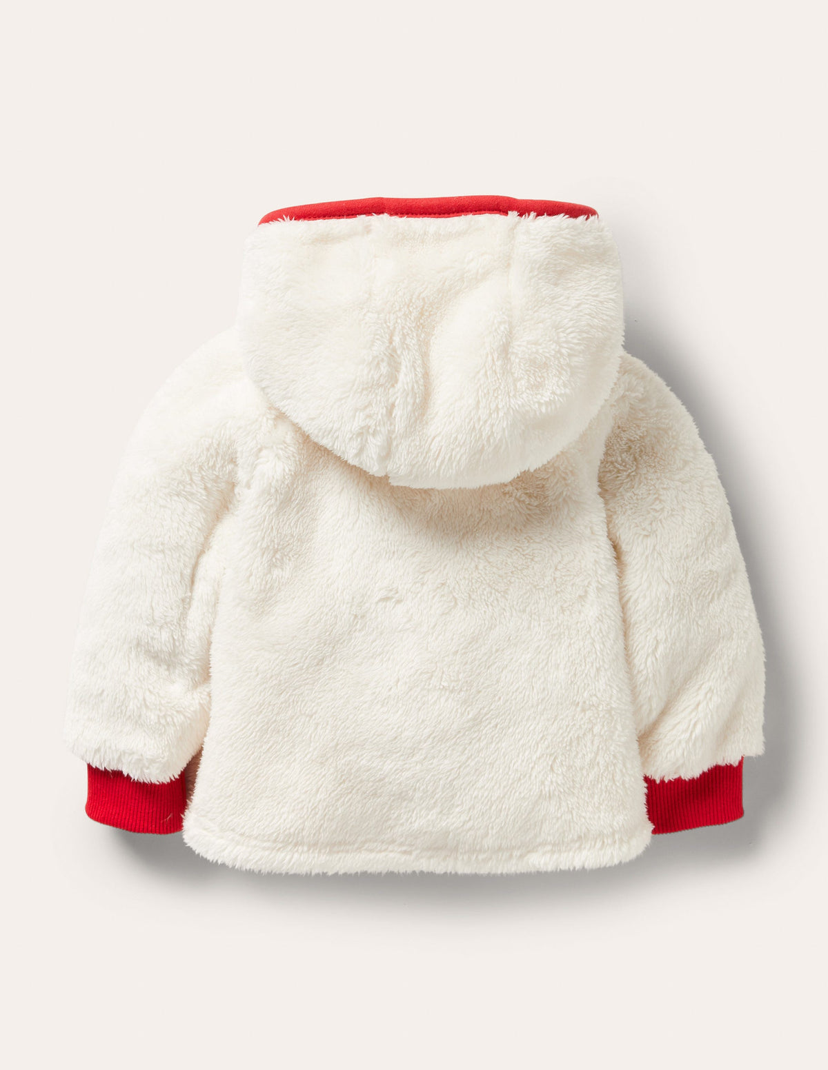 Hooded Soft Borg Jacket-Oatmeal-2