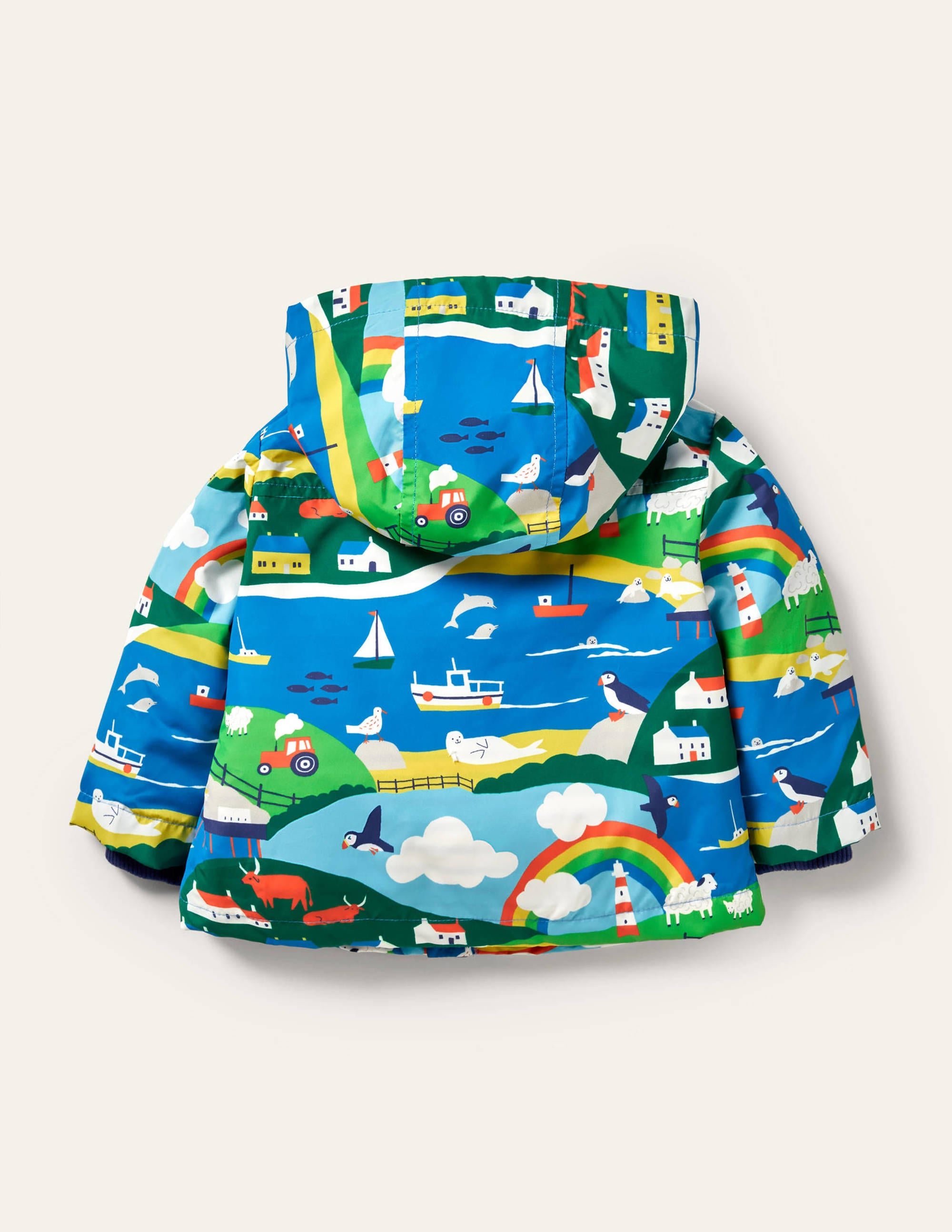 3-in-1 Printed Jacket-Multi Coastal Scene - Image 2