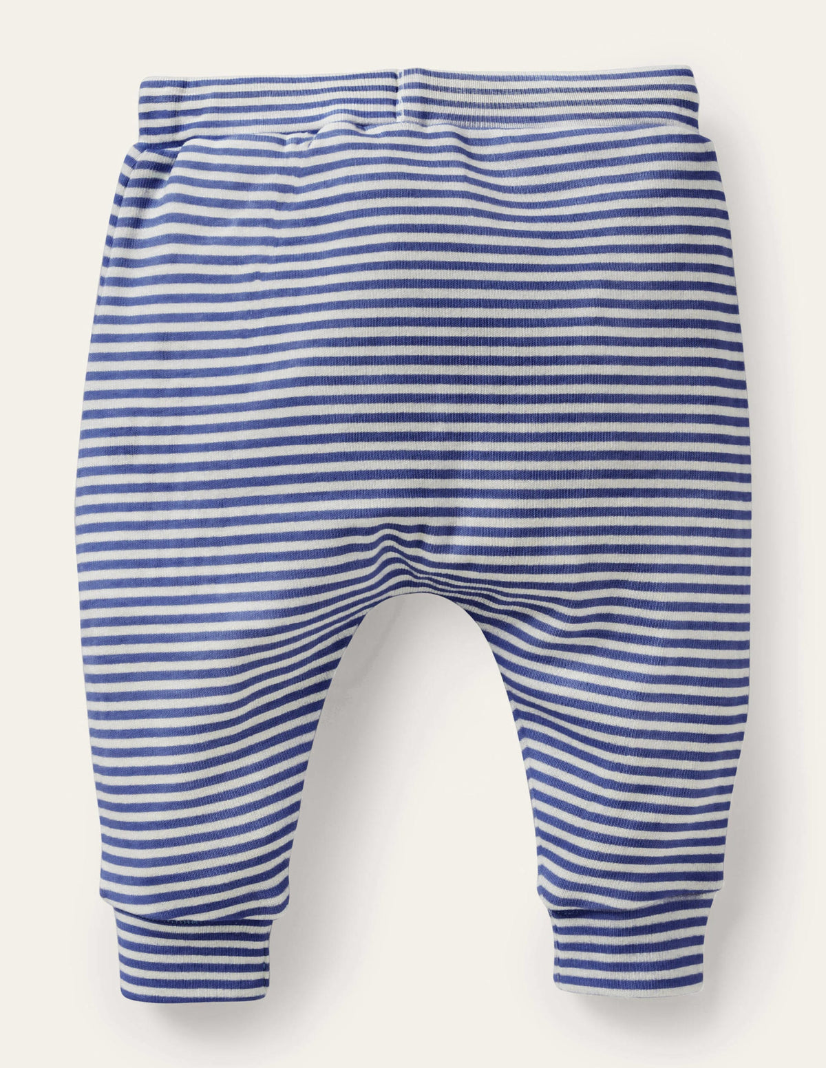 GOTS Organic Newborn Trousers-Ivory/Starboard Blue - Image 2