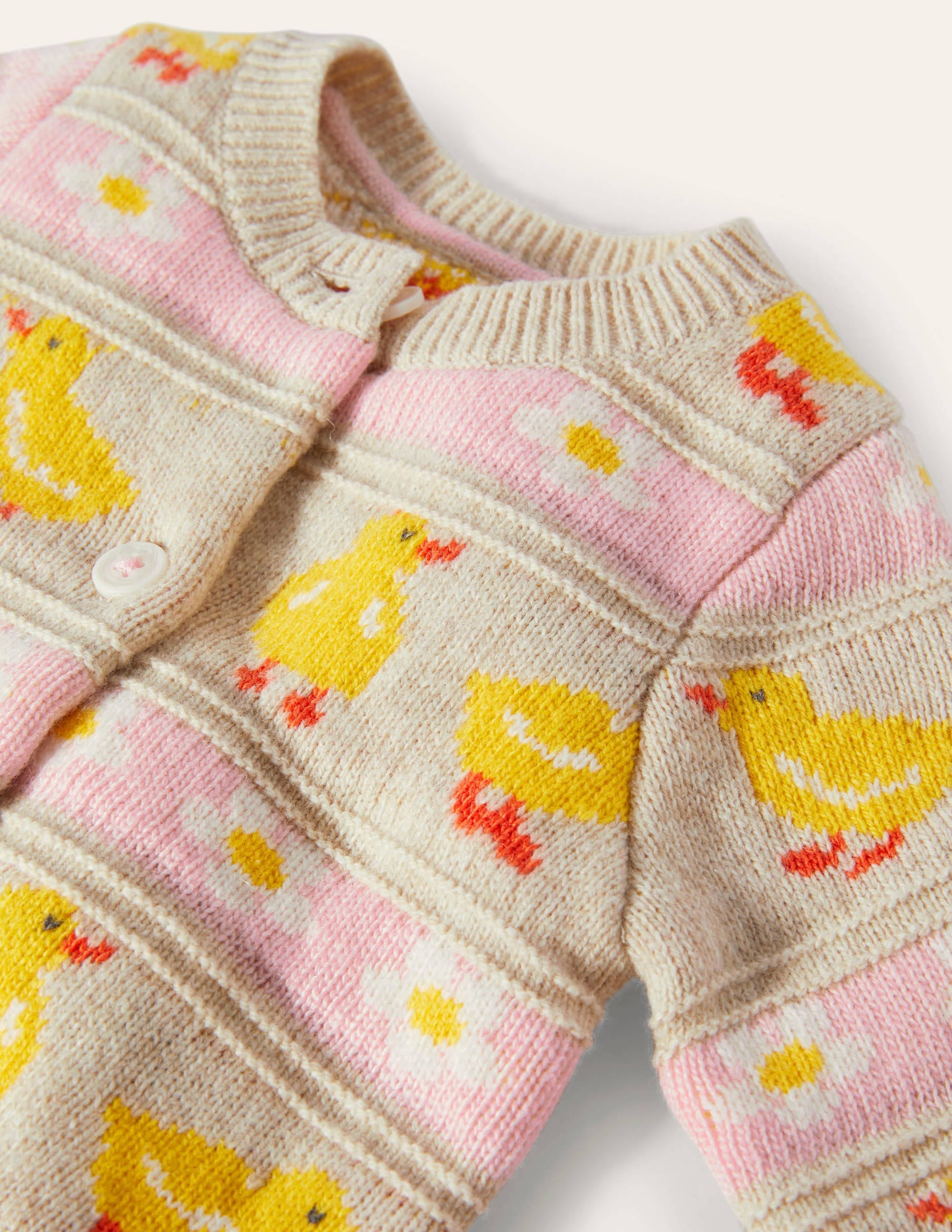 Fair Isle Knitted Cardigan-Sweetcorn Chicks - Image 3
