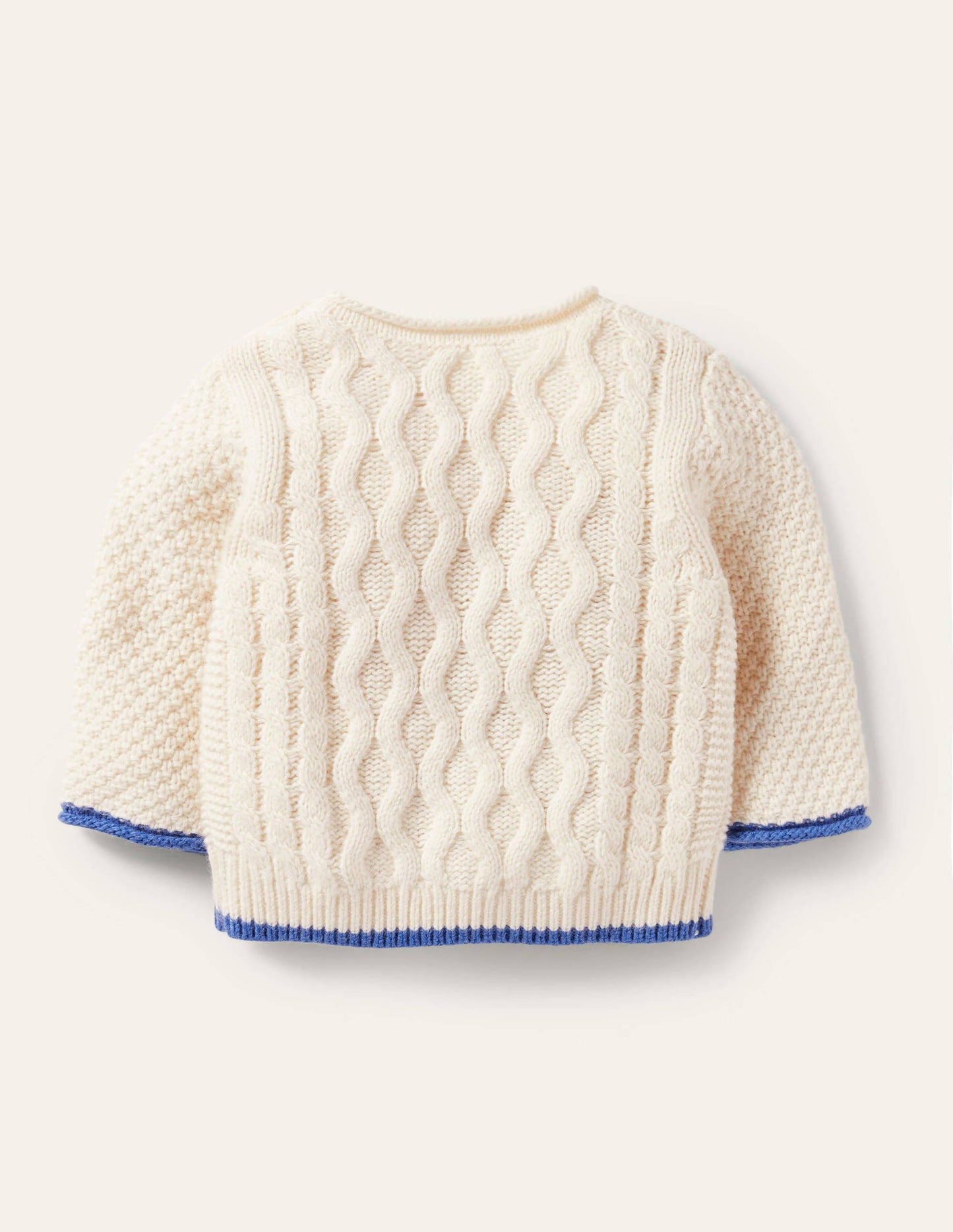 Cable Knitted Jumper-Ecru Marl