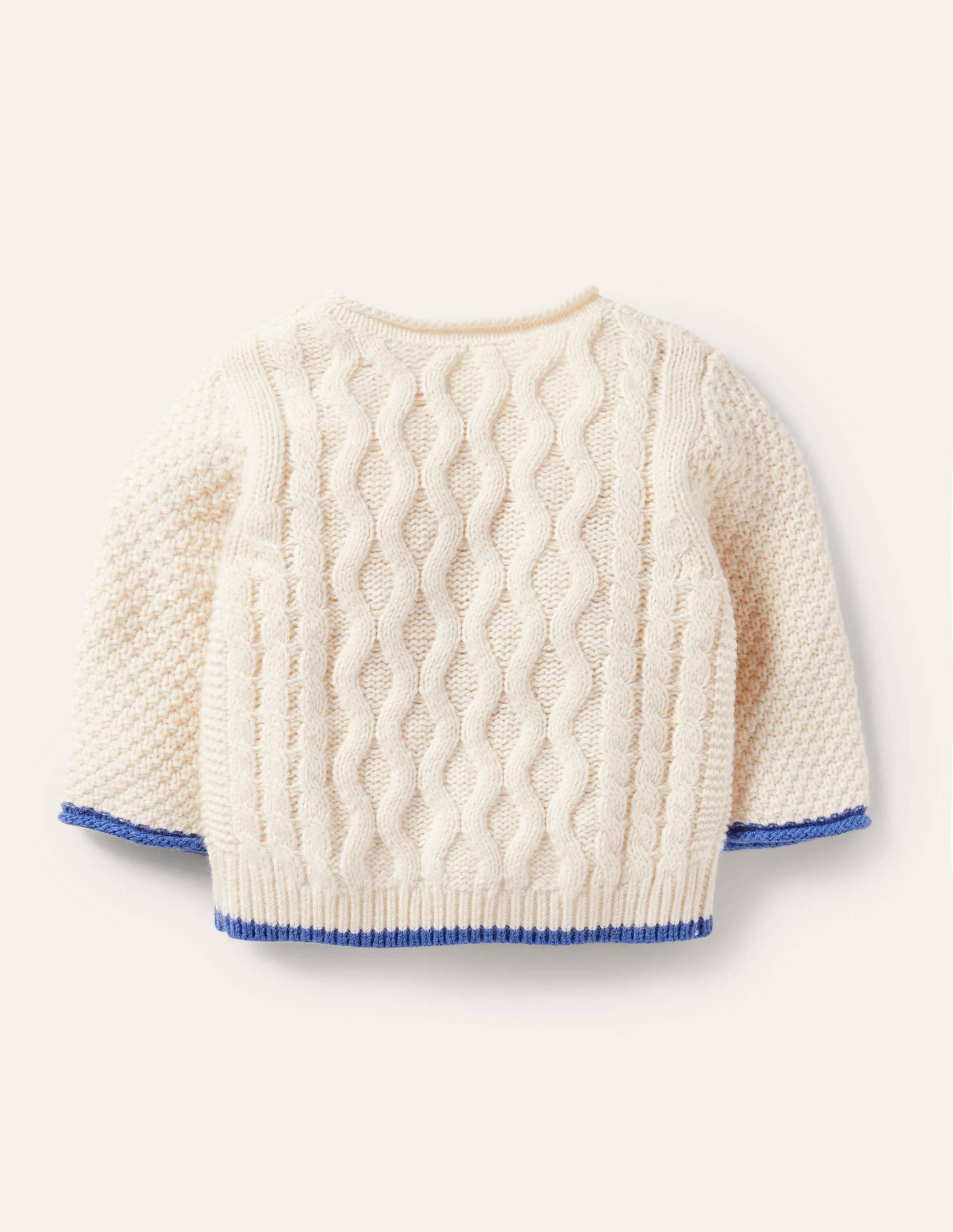 Cable Knitted Jumper-Ecru Marl - Image 2