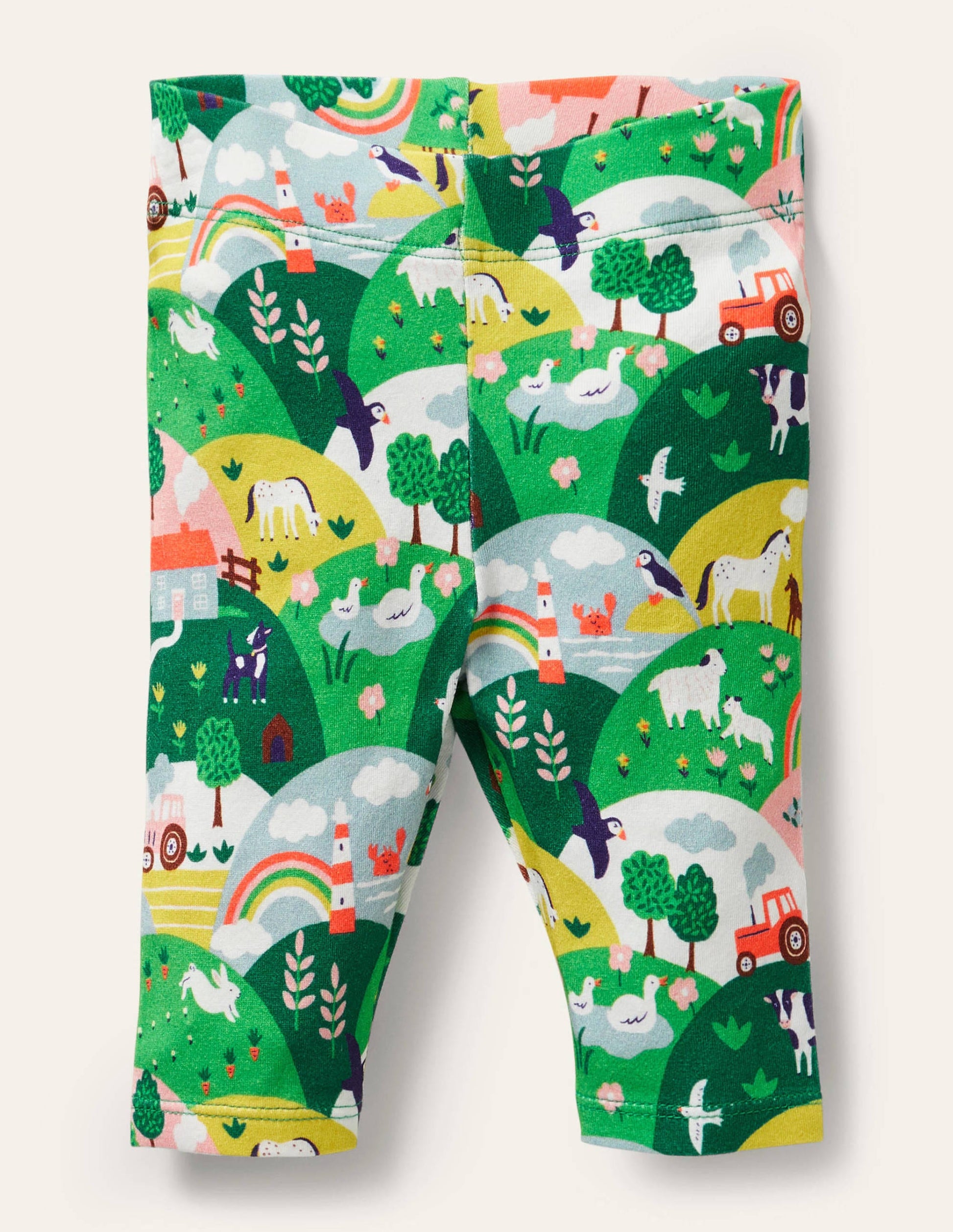 Baby Leggings-Multi Coastal Scene-1