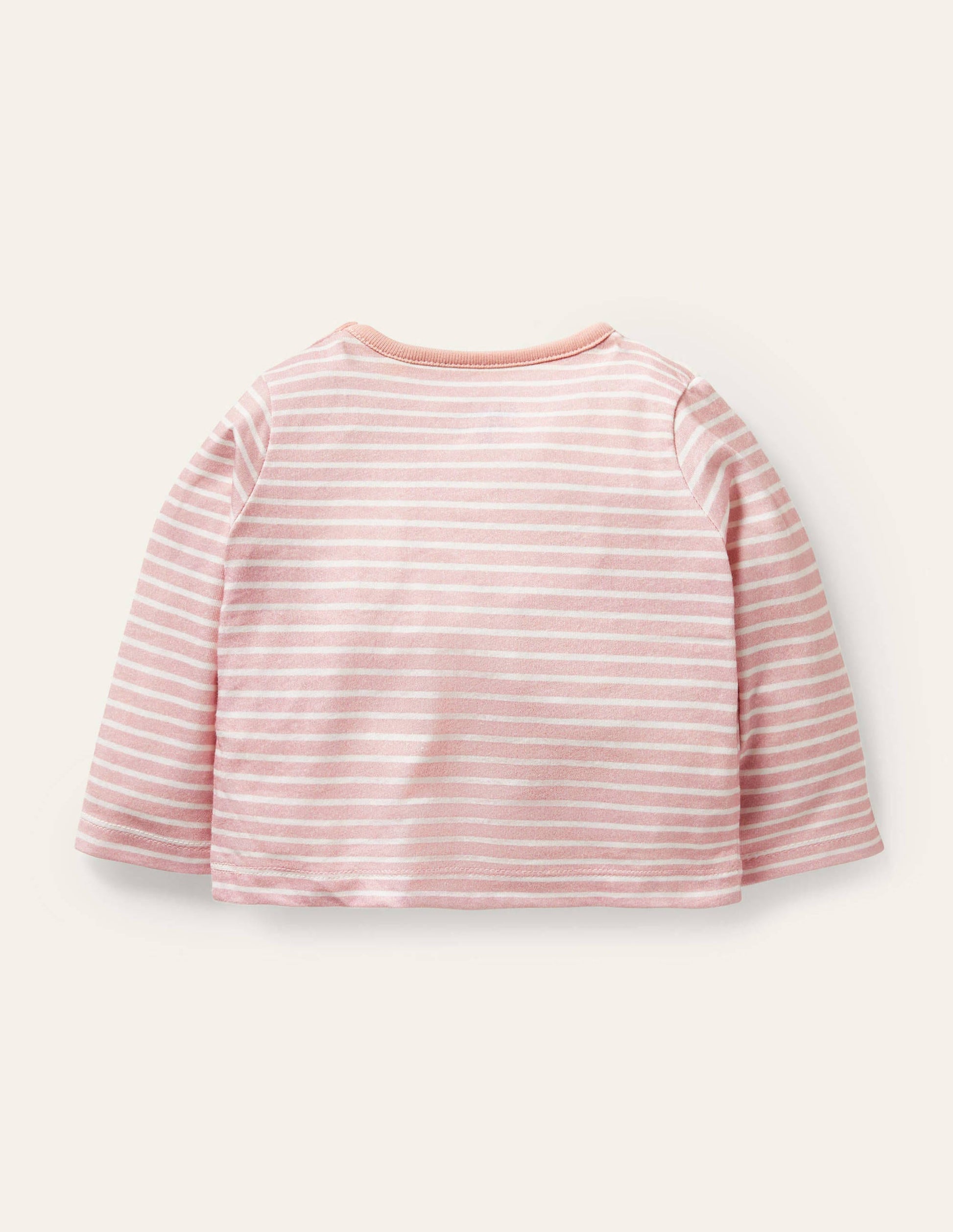 Graphic Appliqué Jersey Top-Boto Pink Farm Animals-2