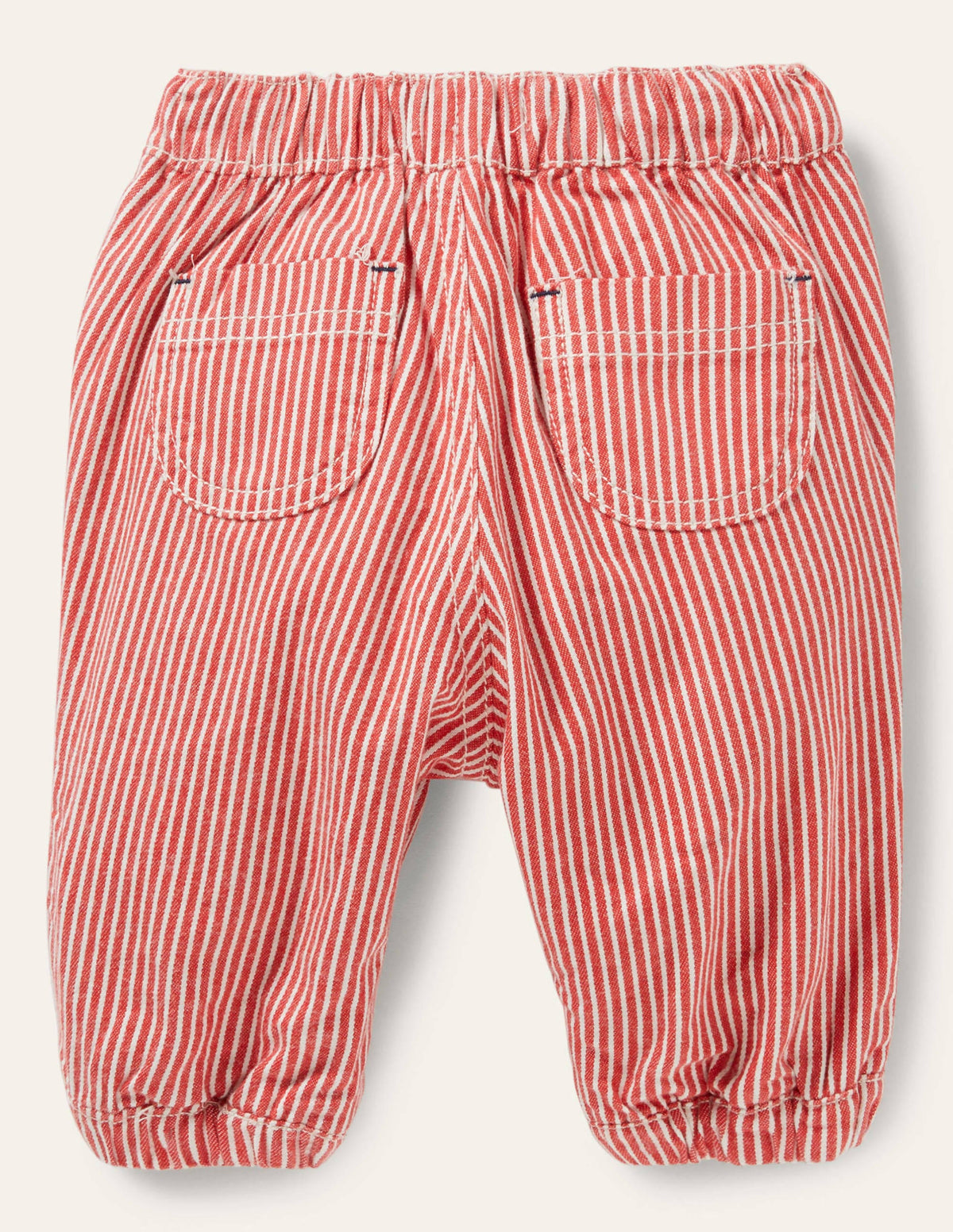 Stripy Trousers-Ivory/Strawberry Tart Ticking - Image 2
