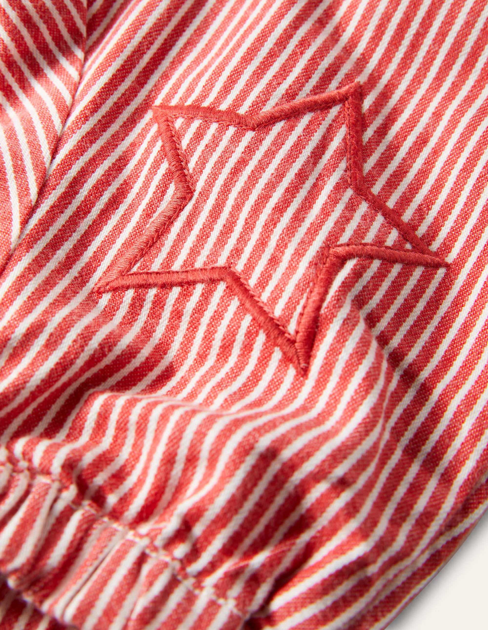 Stripy Trousers-Ivory/Strawberry Tart Ticking - Image 3