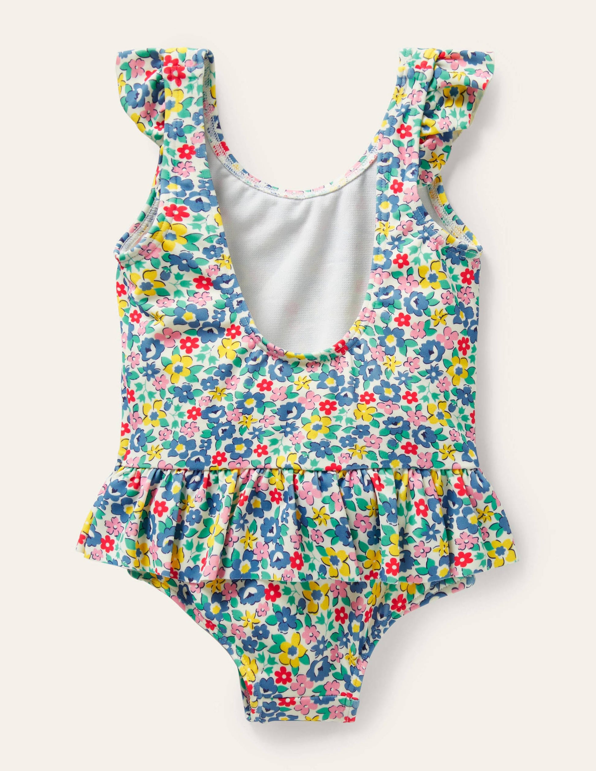 Pretty Frill Waist Swimsuit-Multi Spring Floral-2