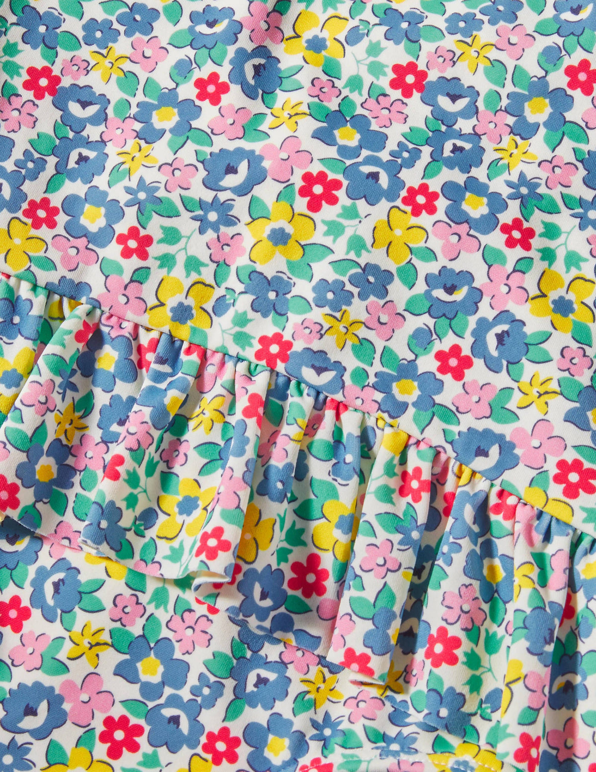 Pretty Frill Waist Swimsuit-Multi Spring Floral - Image 3