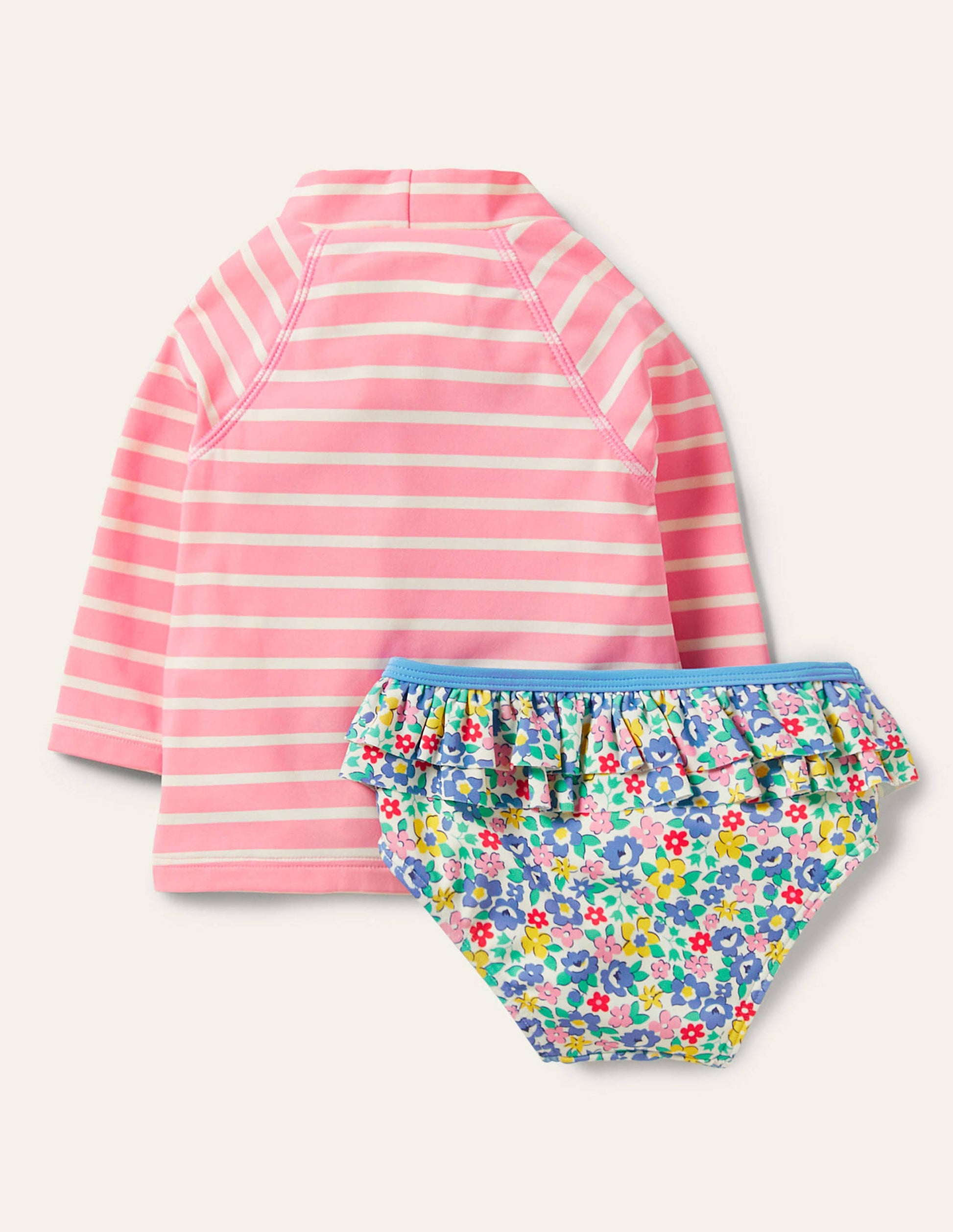 Rash Vest Set-Pink Lemonade/Ivory Ducks-2