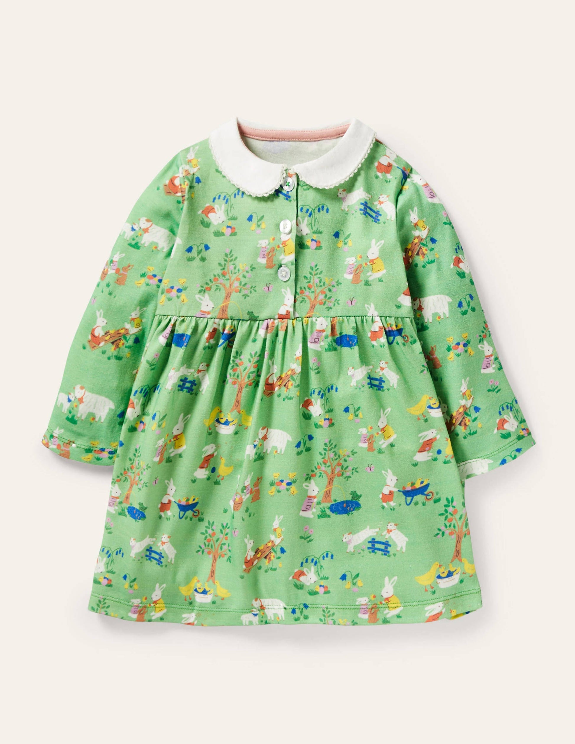 Jersey Collared Dress-Fountain Spring Time-1