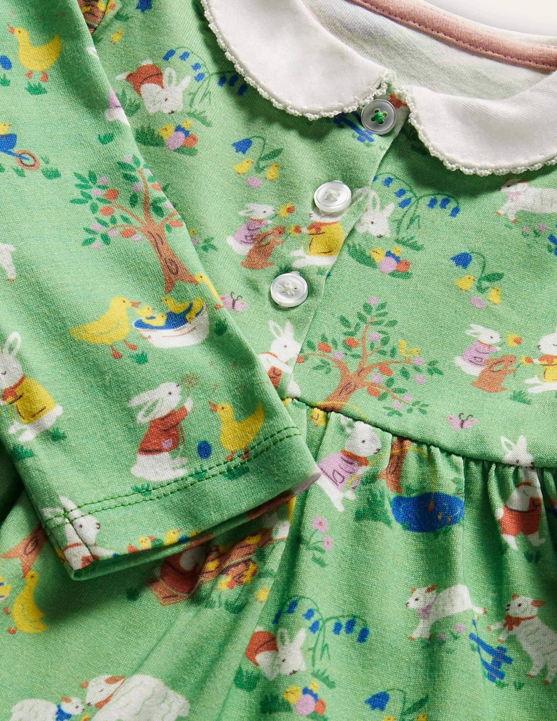 Jersey Collared Dress-Fountain Spring Time-3