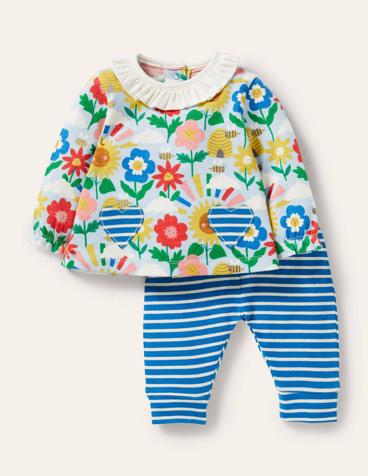 Supersoft Jersey Playset-Multi Happy Flowers - Image 1