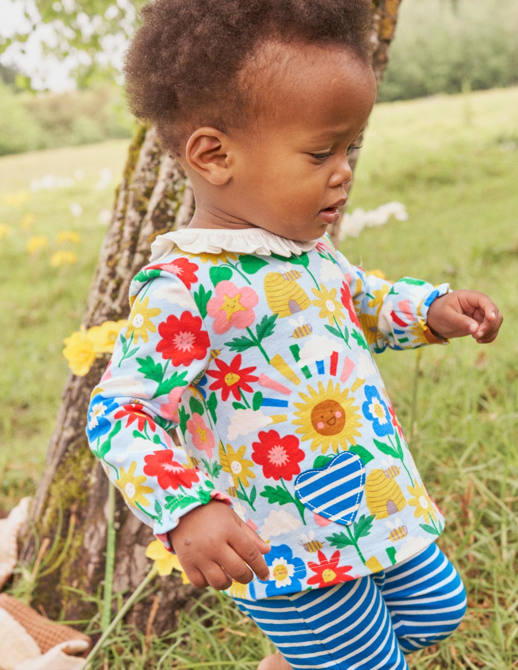 Supersoft Jersey Playset-Multi Happy Flowers - Image 4
