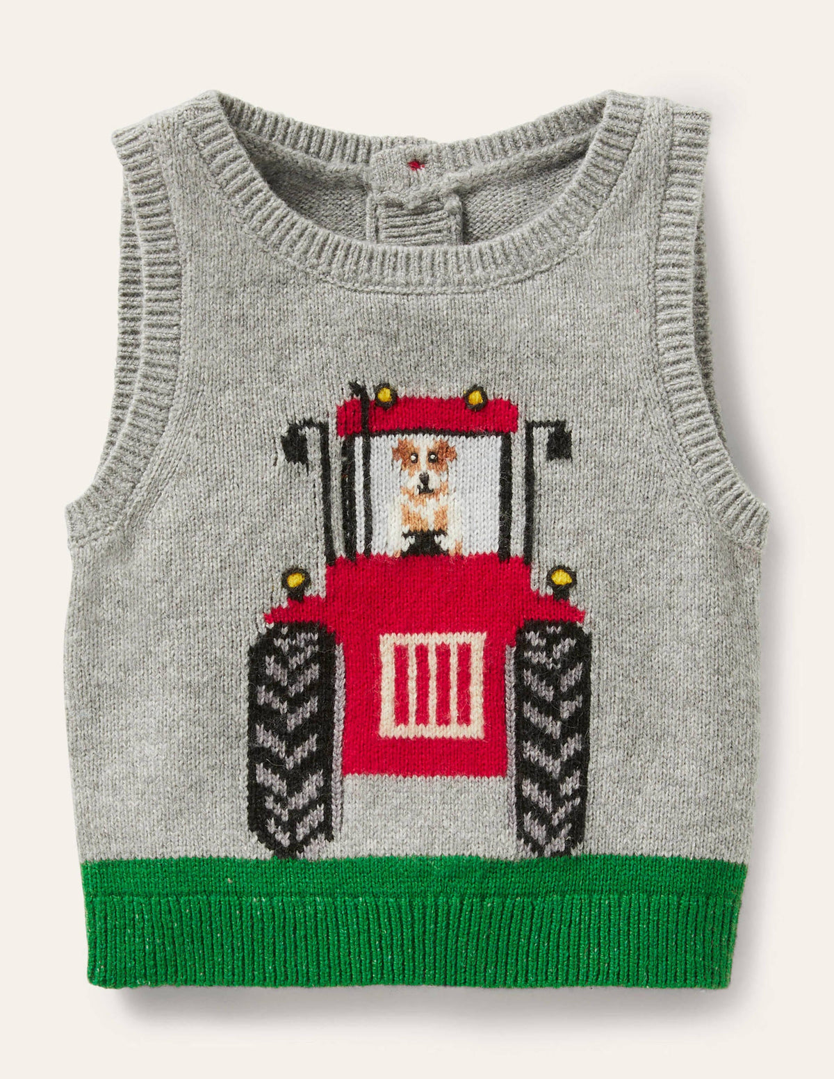 Tractor Knitted Tank Top-Grey Marl Tractor-1