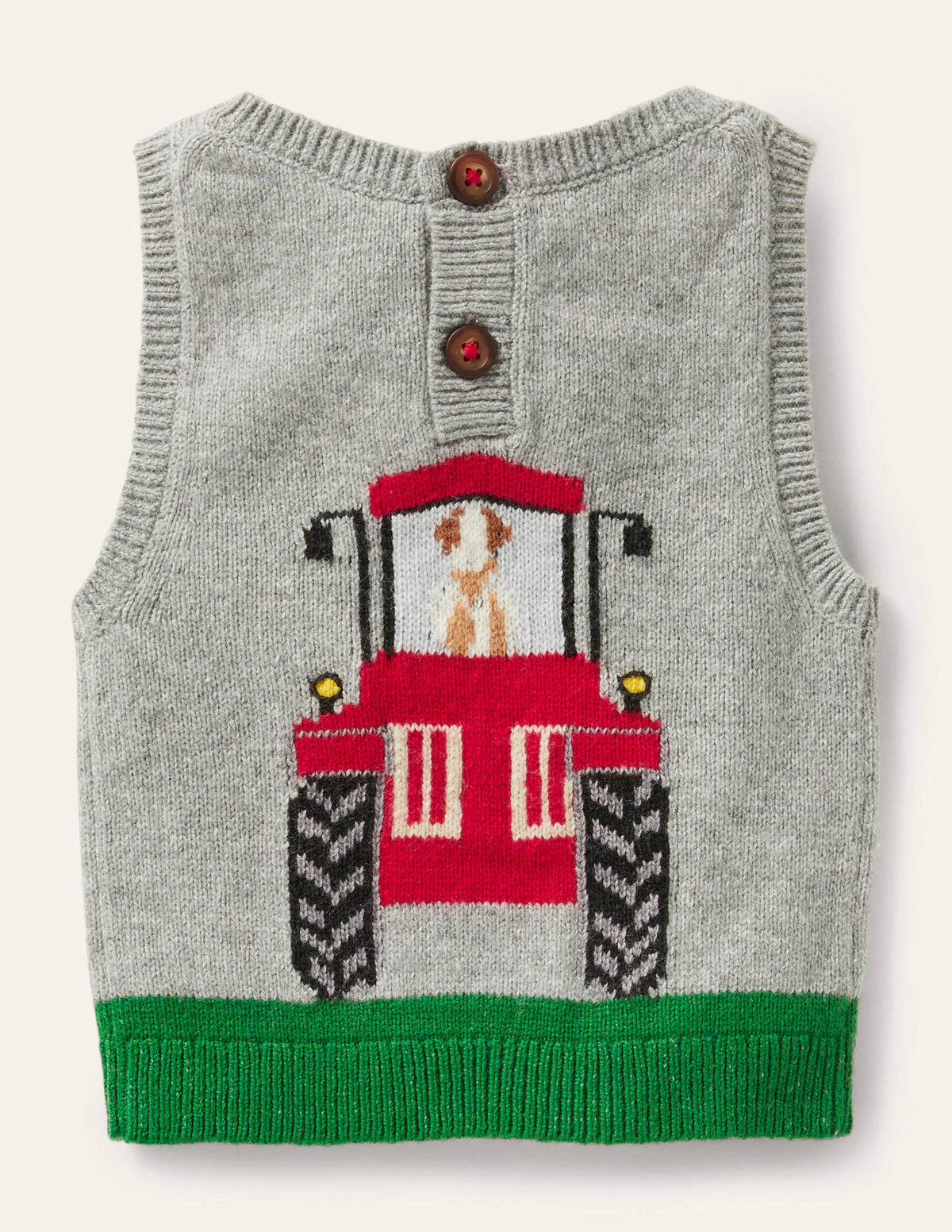 Tractor Knitted Tank Top-Grey Marl Tractor-2