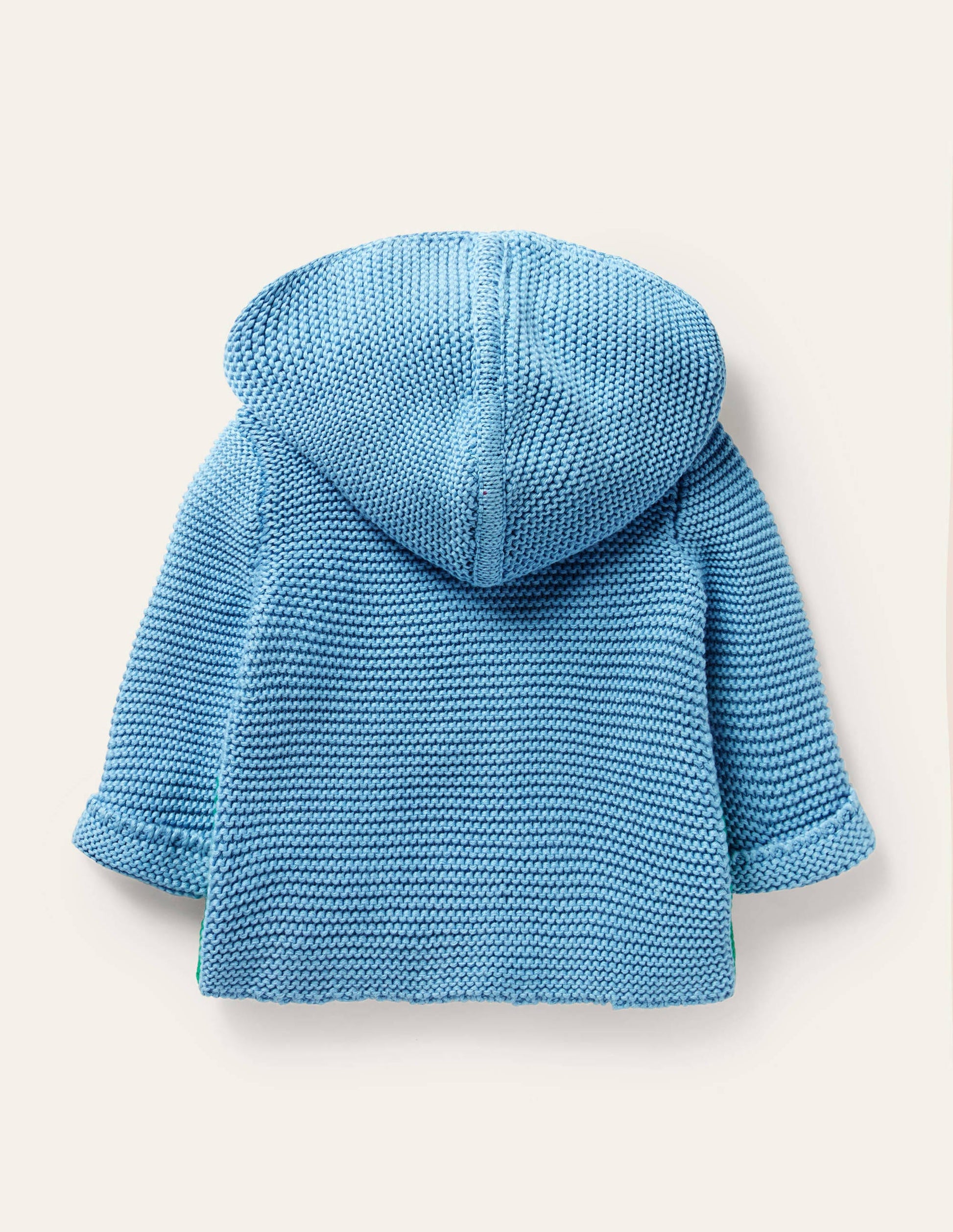 Rainbow Scene Knitted Jacket-Aqua-2