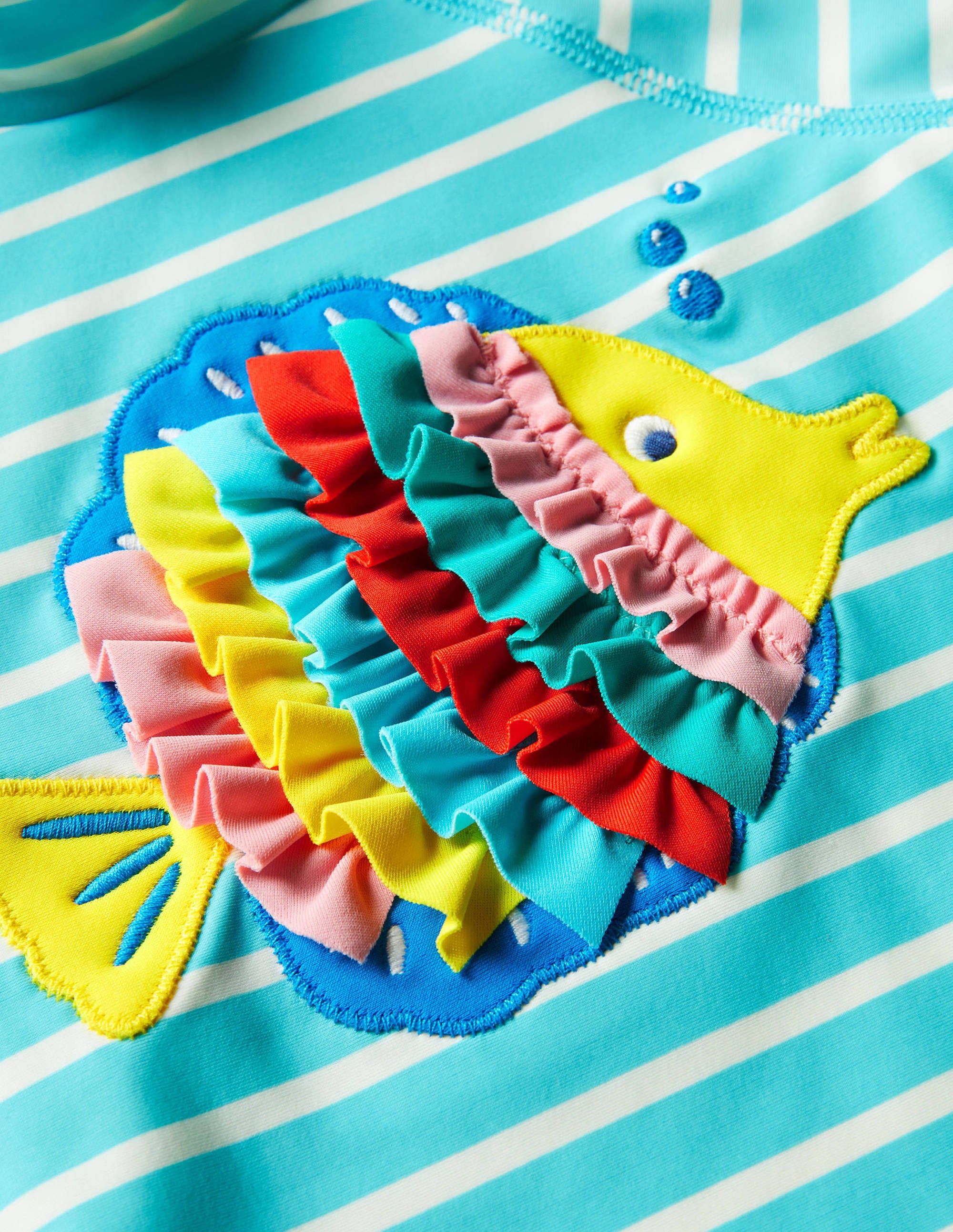 Rash Vest Set-Aqua Blue Fish - Image 3