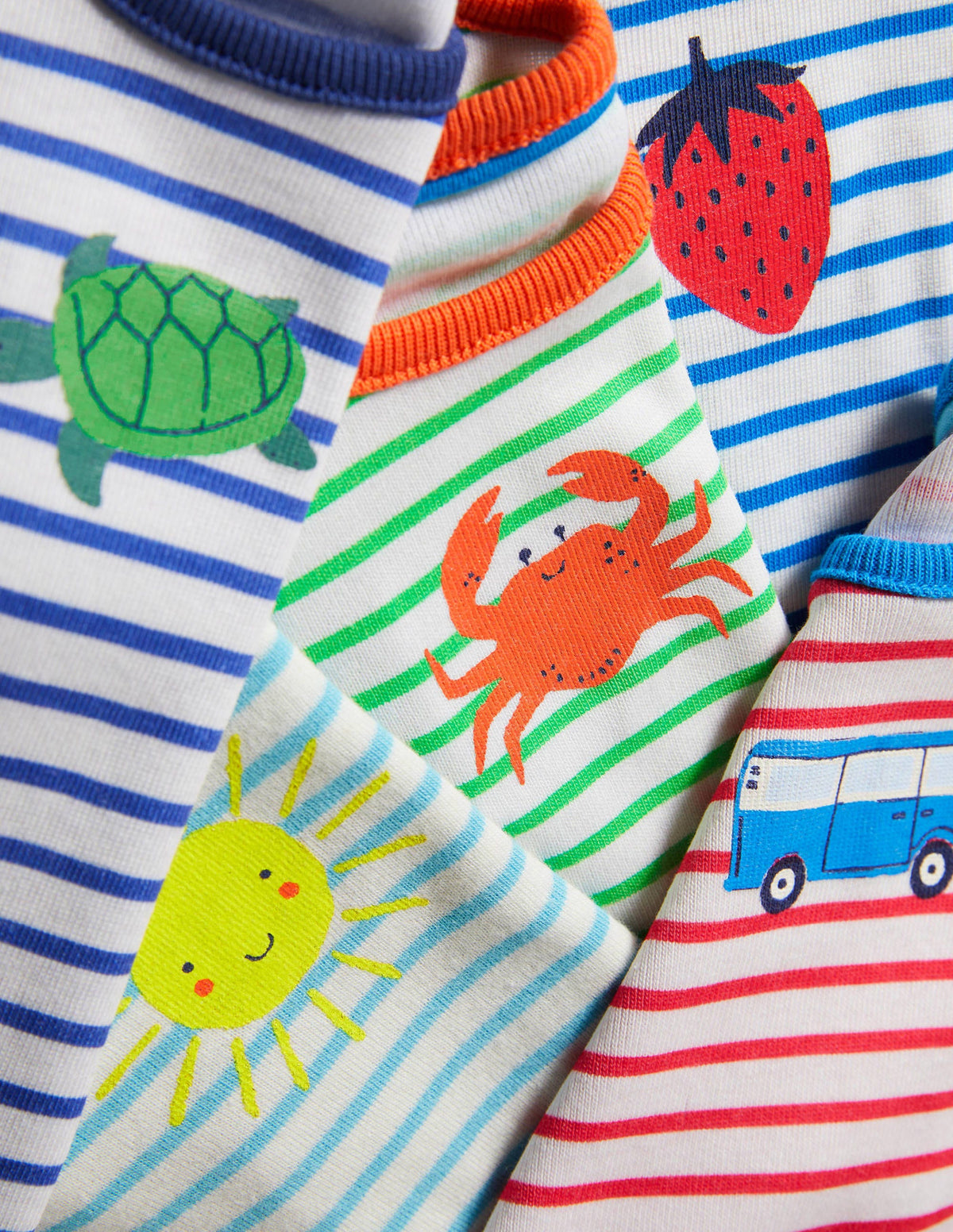 Short Sleeve 5 pack bodysuits-Multi Logos - Image 3