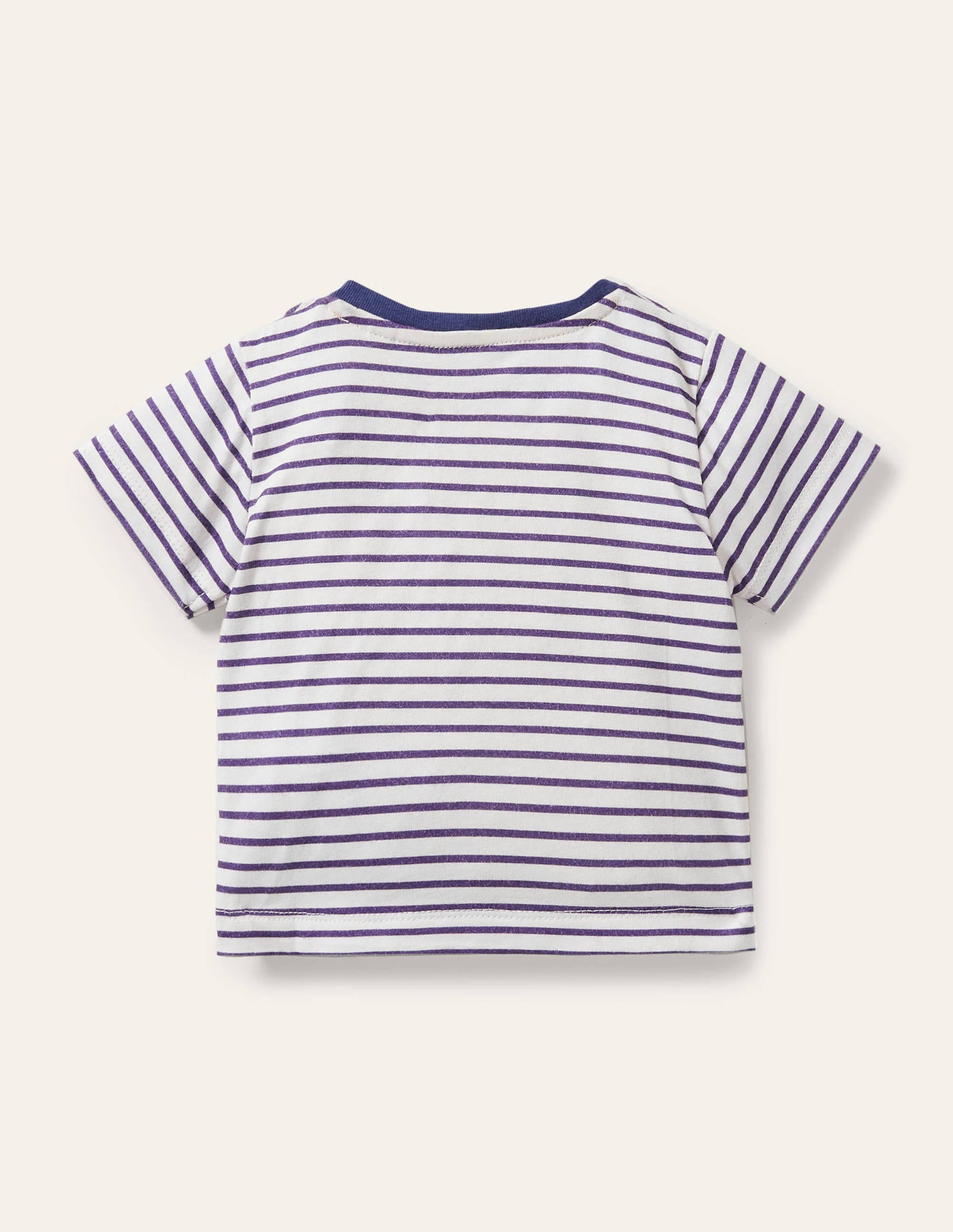 Appliqué Breton T-shirt-Ivory/Starboard Ice cream - Image 2