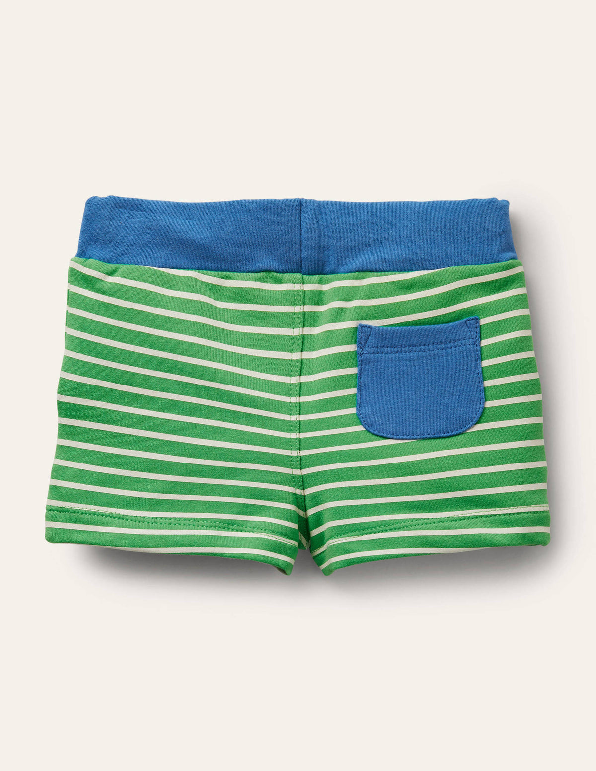 Jersey Shorts-Green/Ivory - Image 2