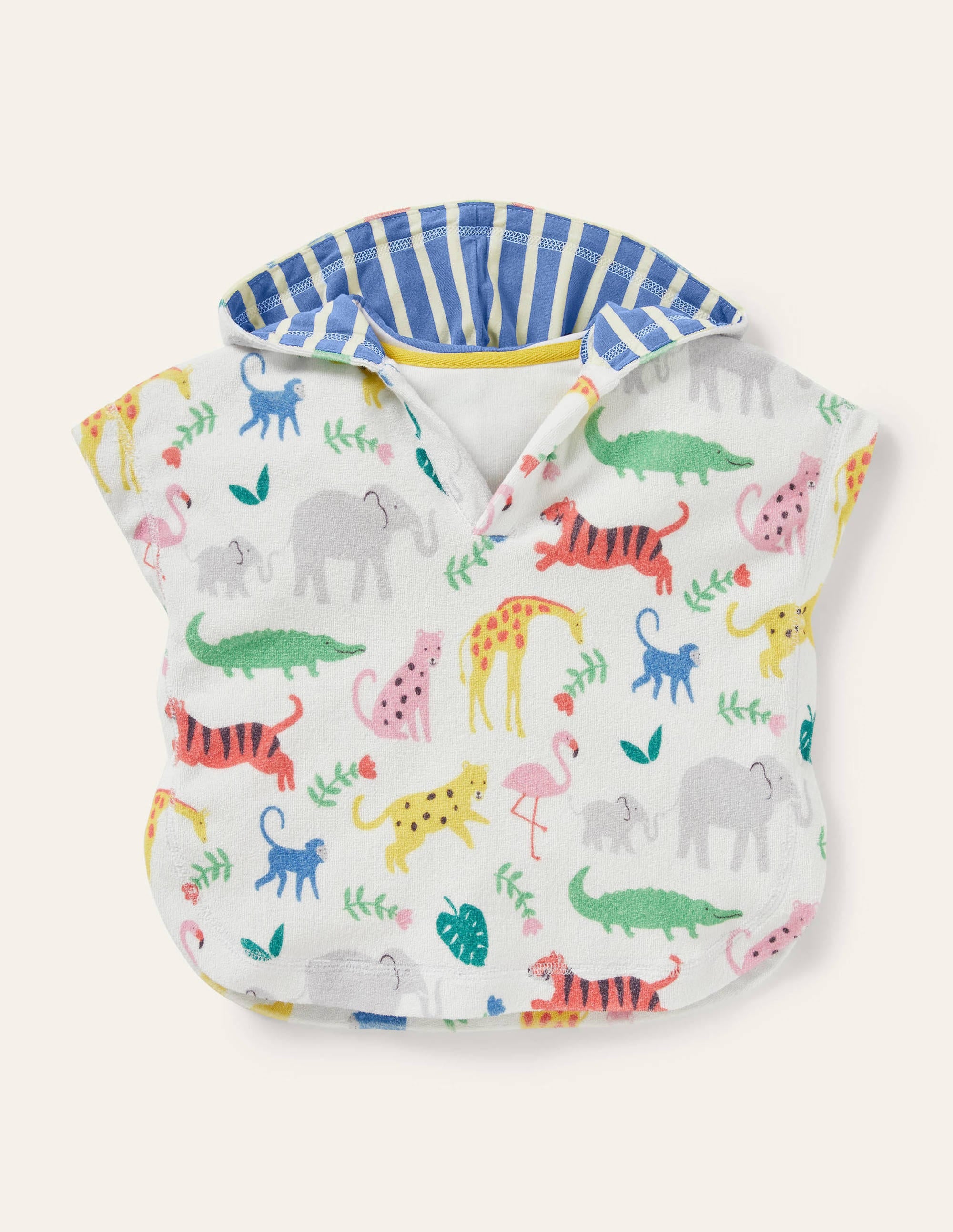 Towelling Throw On-Multi Jungle Stamp - Image 1