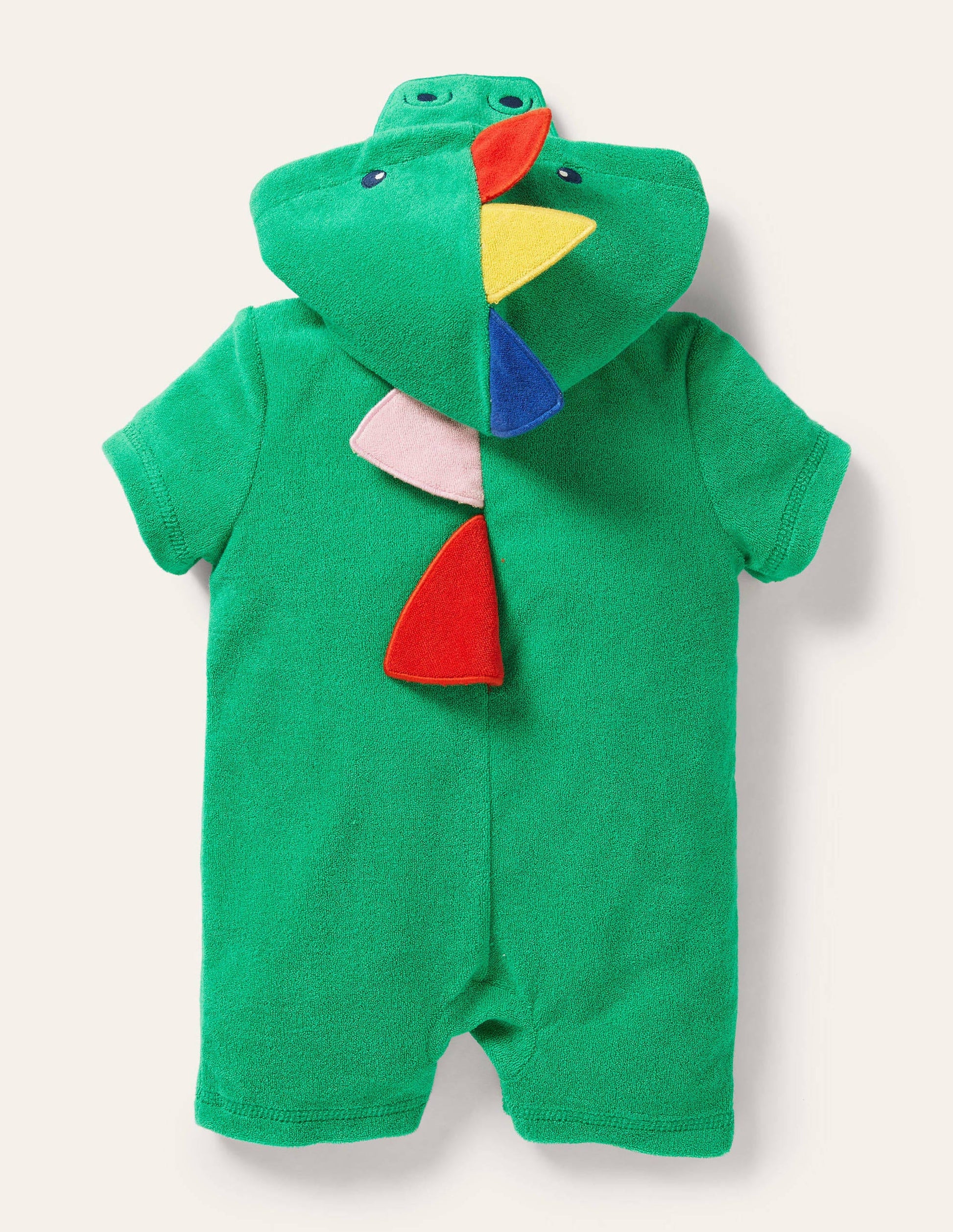 Crocodile Towelling Romper-Green Pepper-2