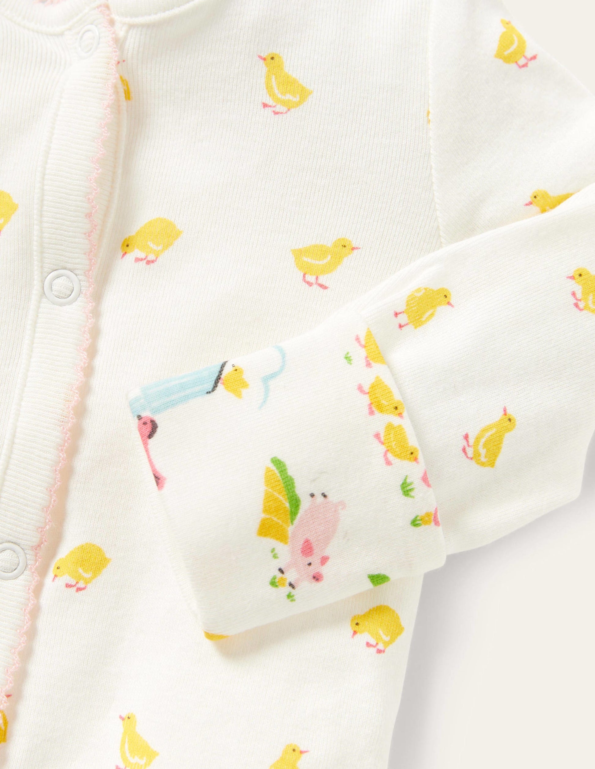 GOTS Organic Sleepsuit-Sweetcorn Chicks-3