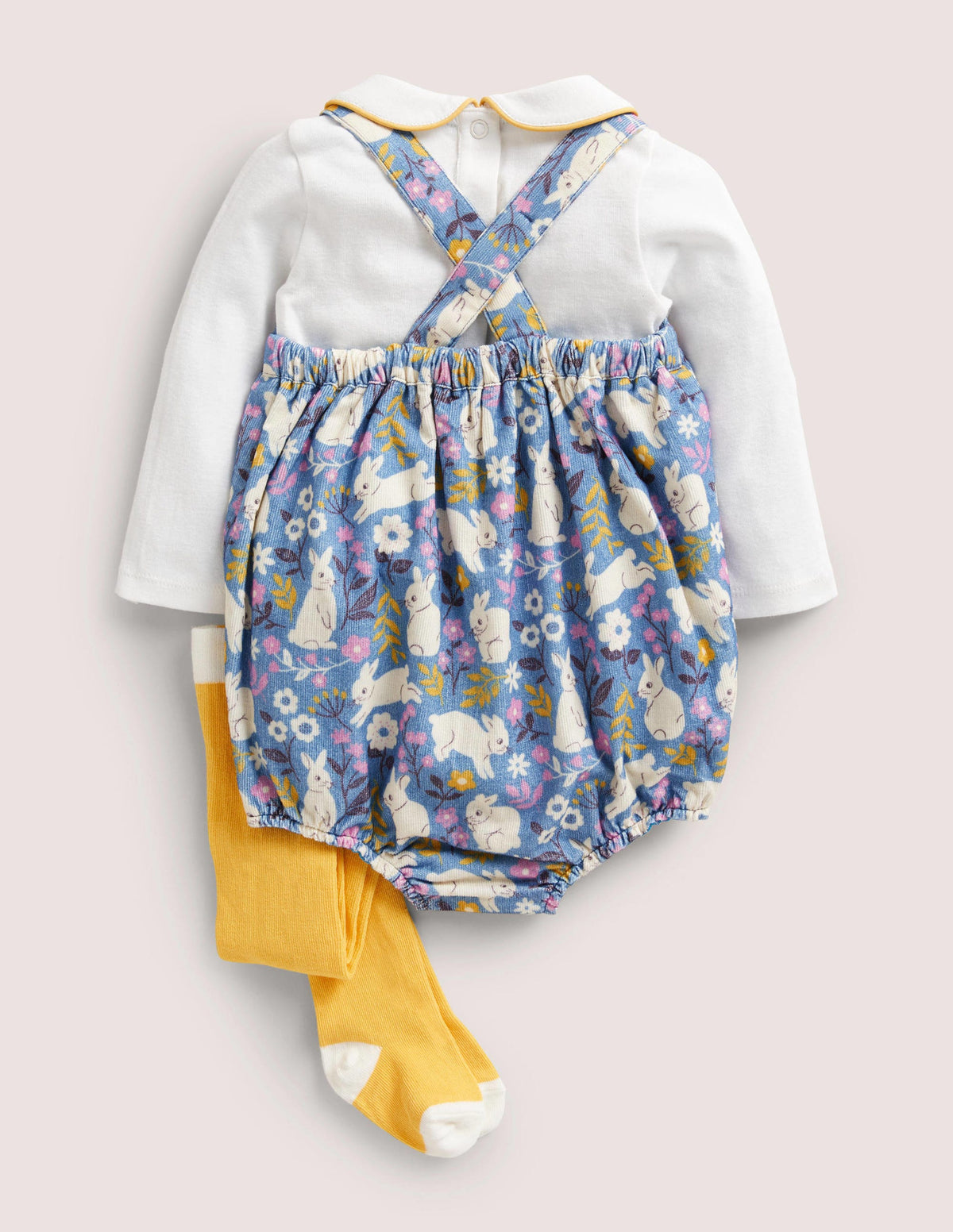 Printed Romper 3 Piece Set-Blue Bunny Field - Image 2