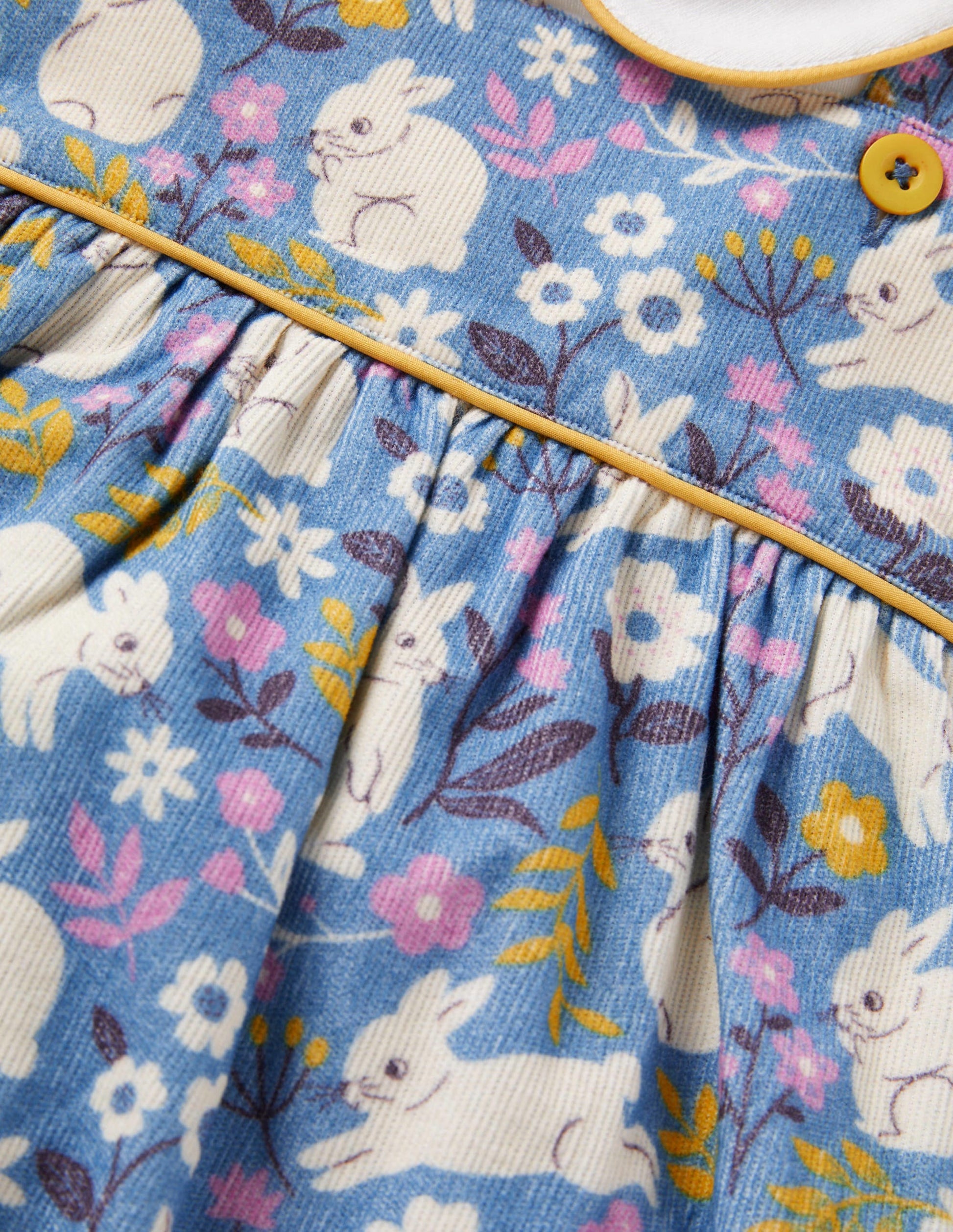 Printed Romper 3 Piece Set-Blue Bunny Field-3